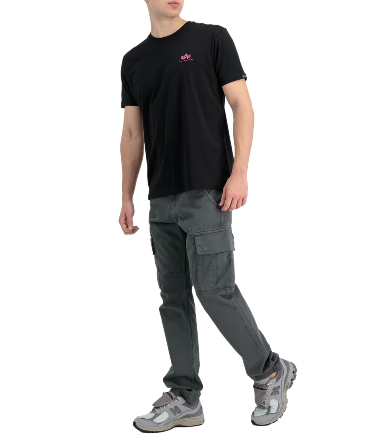 T-Shirt Alpha Industries SS188505 Uomo - Black/magenta