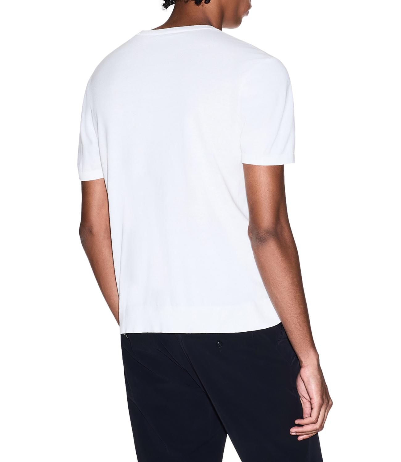 T-shirt Armani Exchange bianca da uomo con logo A|X tono su tono