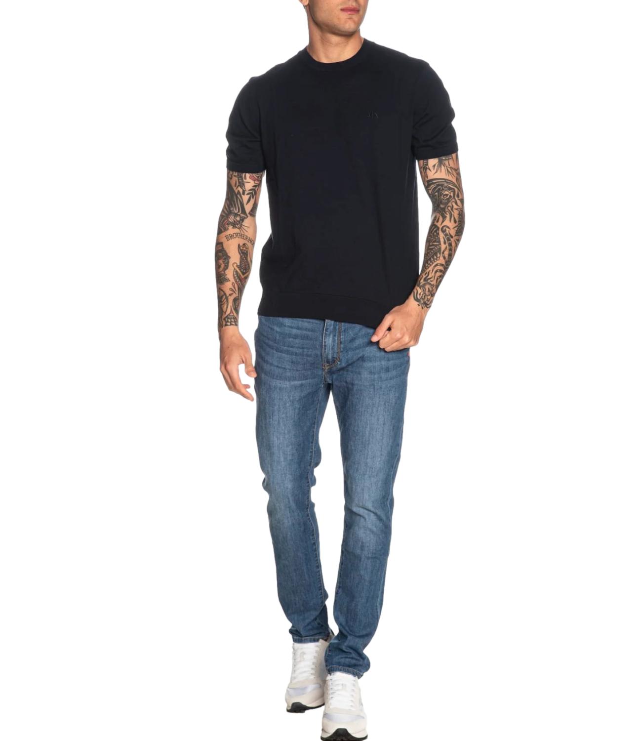 T-shirt AX in crepe depp navy