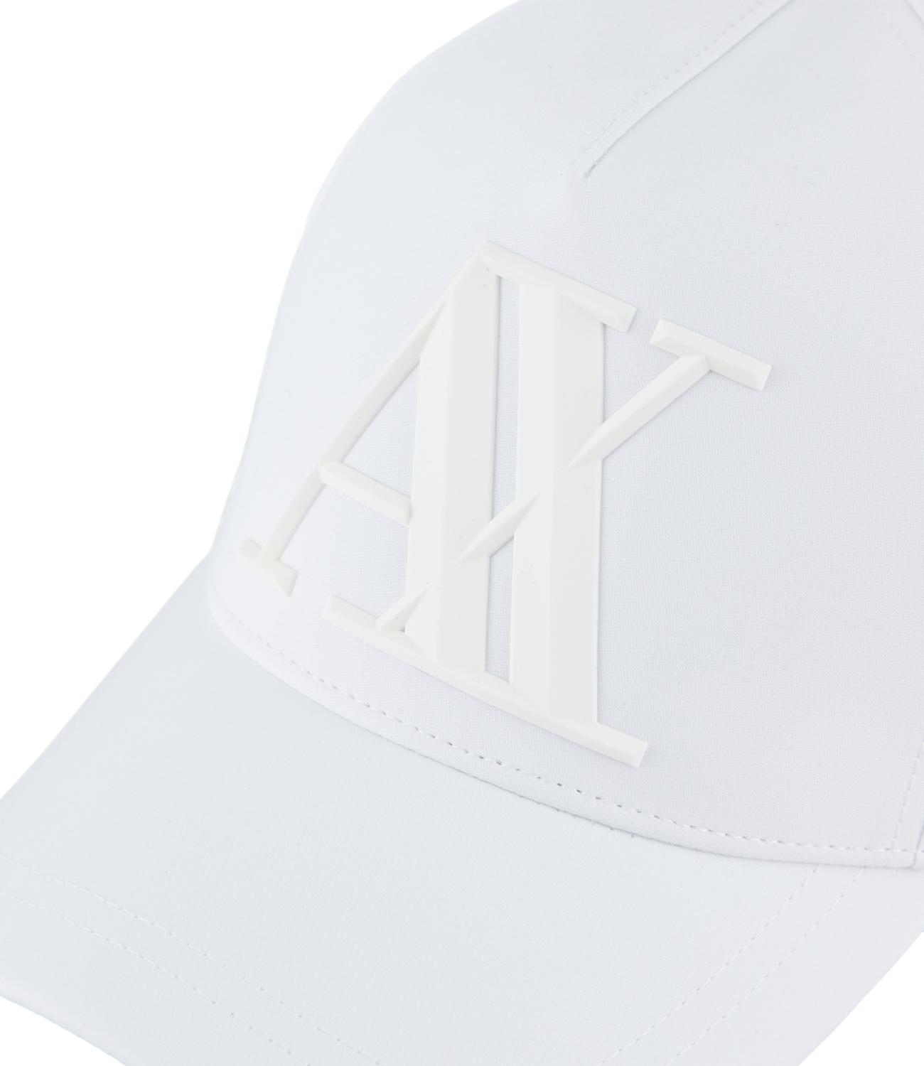 Cappellino Armani Exchange bianco con logo A|X in rilievo