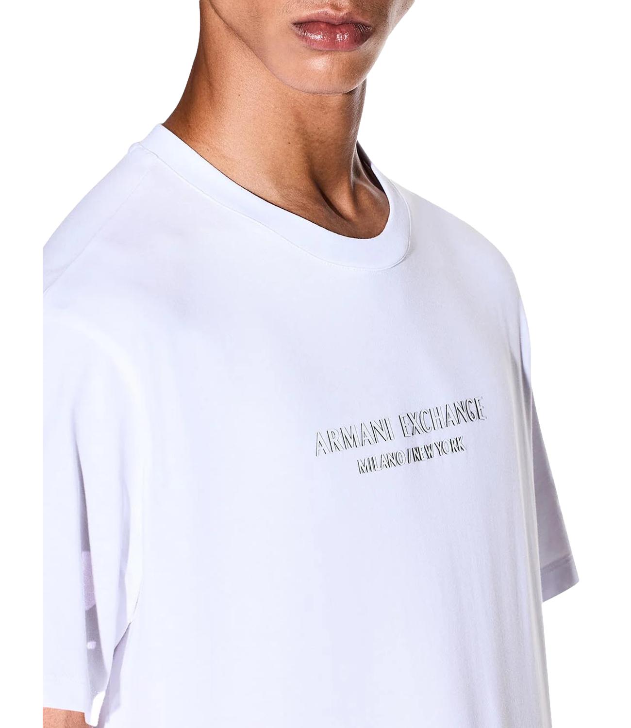 T-shirt Armani Exchange bianca logo grande