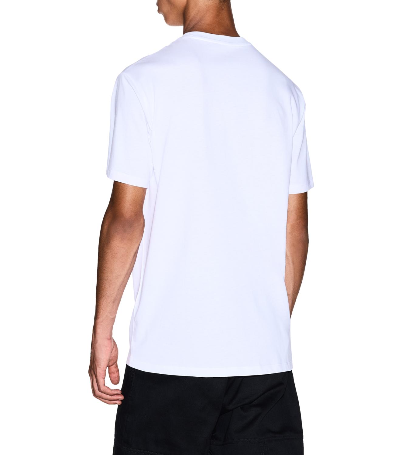 T-shirt AX bianca con logo in rilievo sul petto