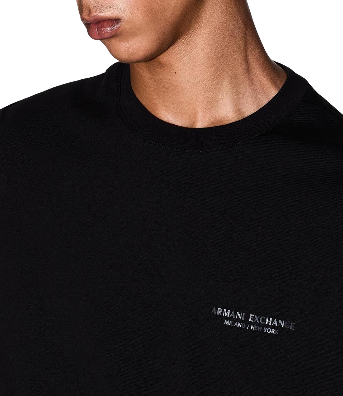 T-shirt Armani Exchange nera logo piccolo