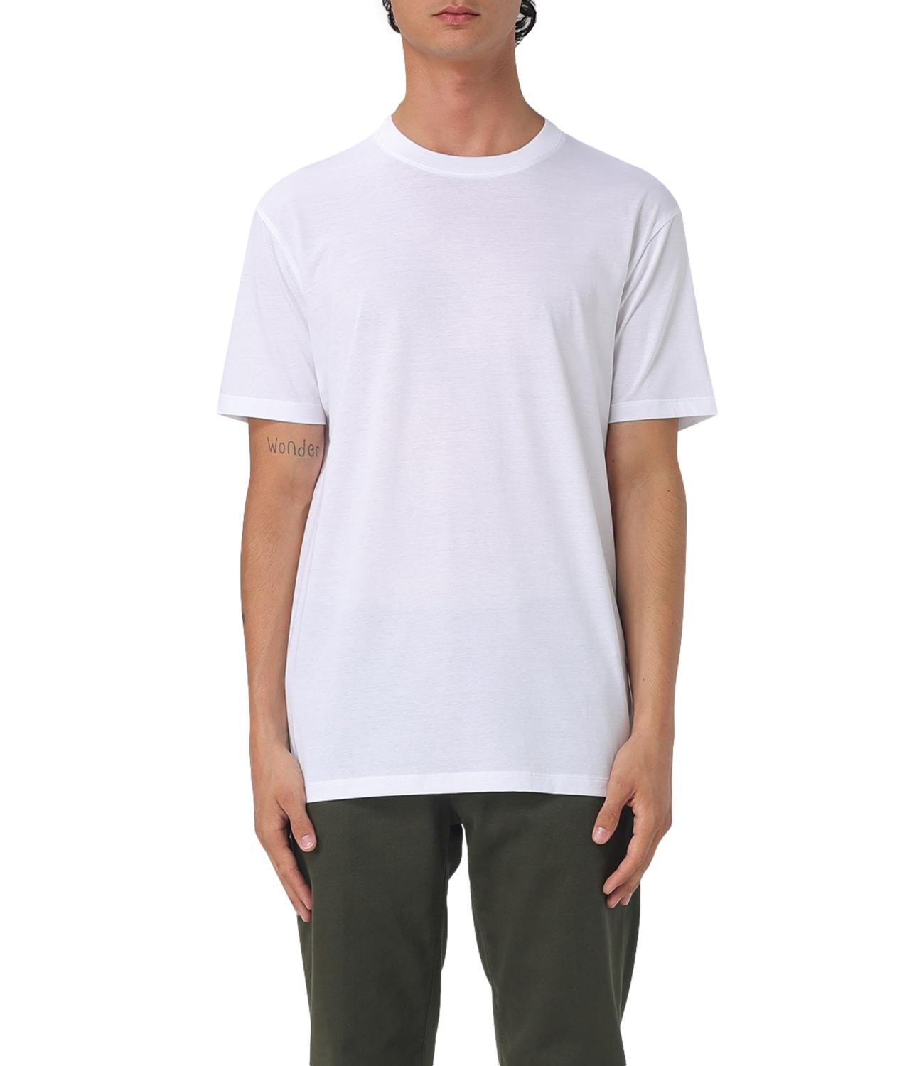 T-Shirt bianca girocollo a maniche corte Bianca Uomo