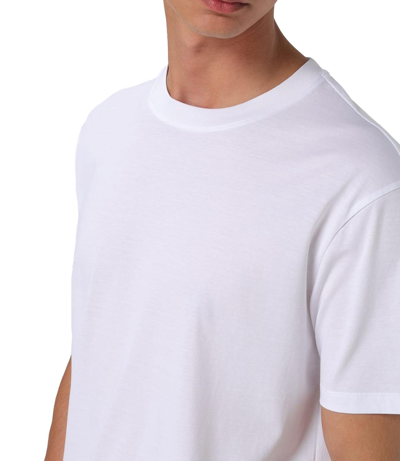 T-Shirt bianca girocollo a maniche corte Bianca Uomo