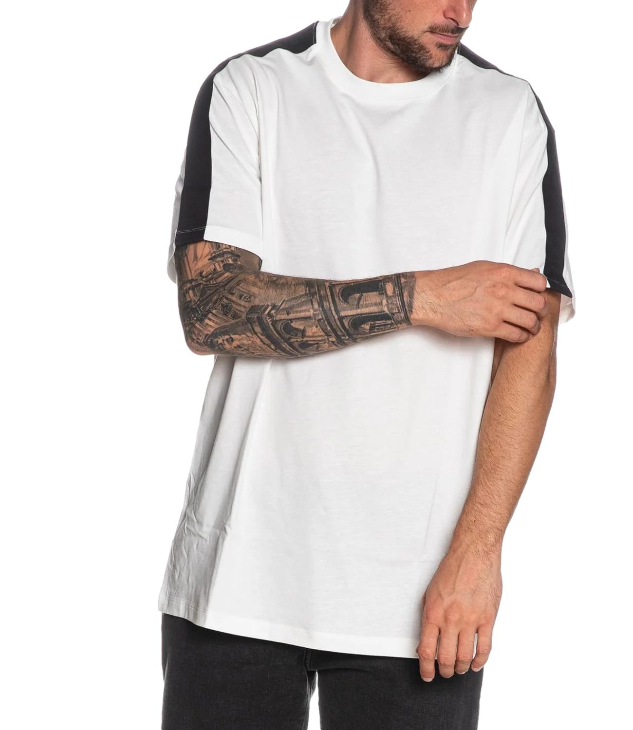 T-shirt Armani Exchange Bianca e Nera a maniche corte con inserti a contrasto