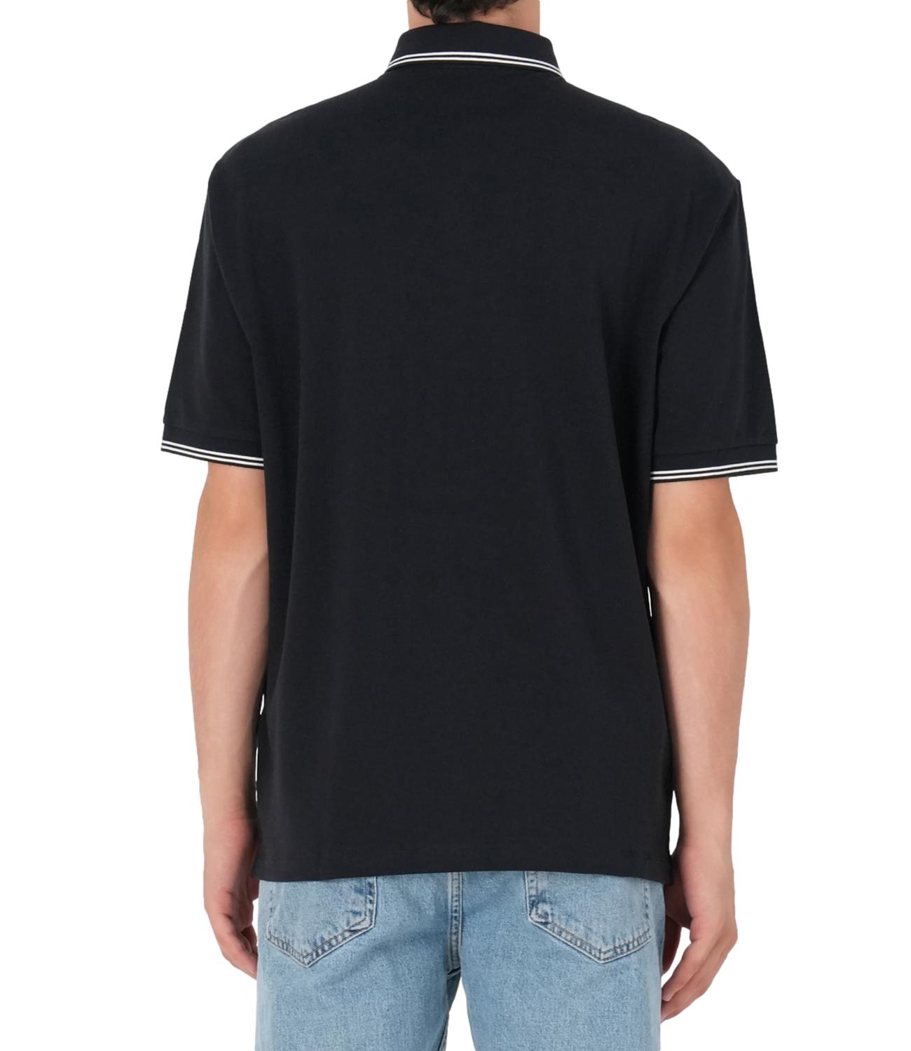 Polo Armani Exchange blu navy con logo A|X e dettagli a contrasto Uomo