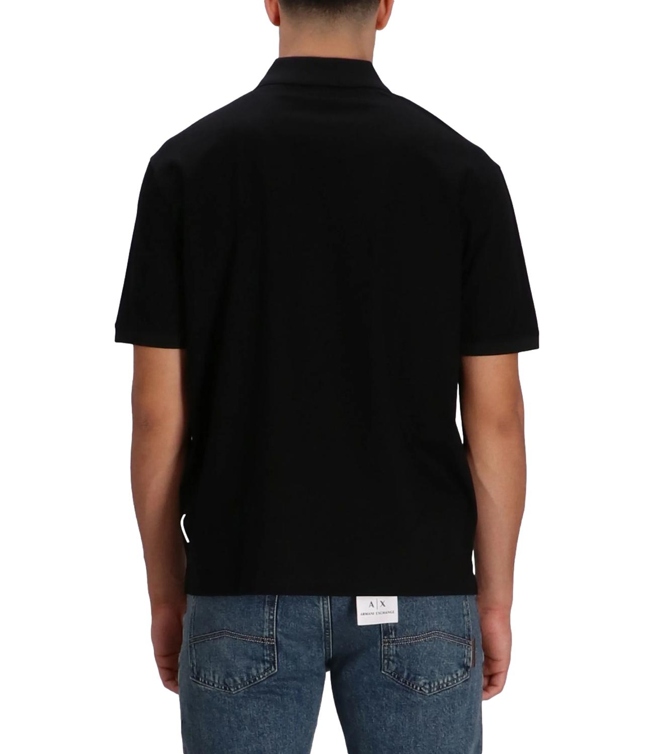 Polo nera con zip Nera Uomo