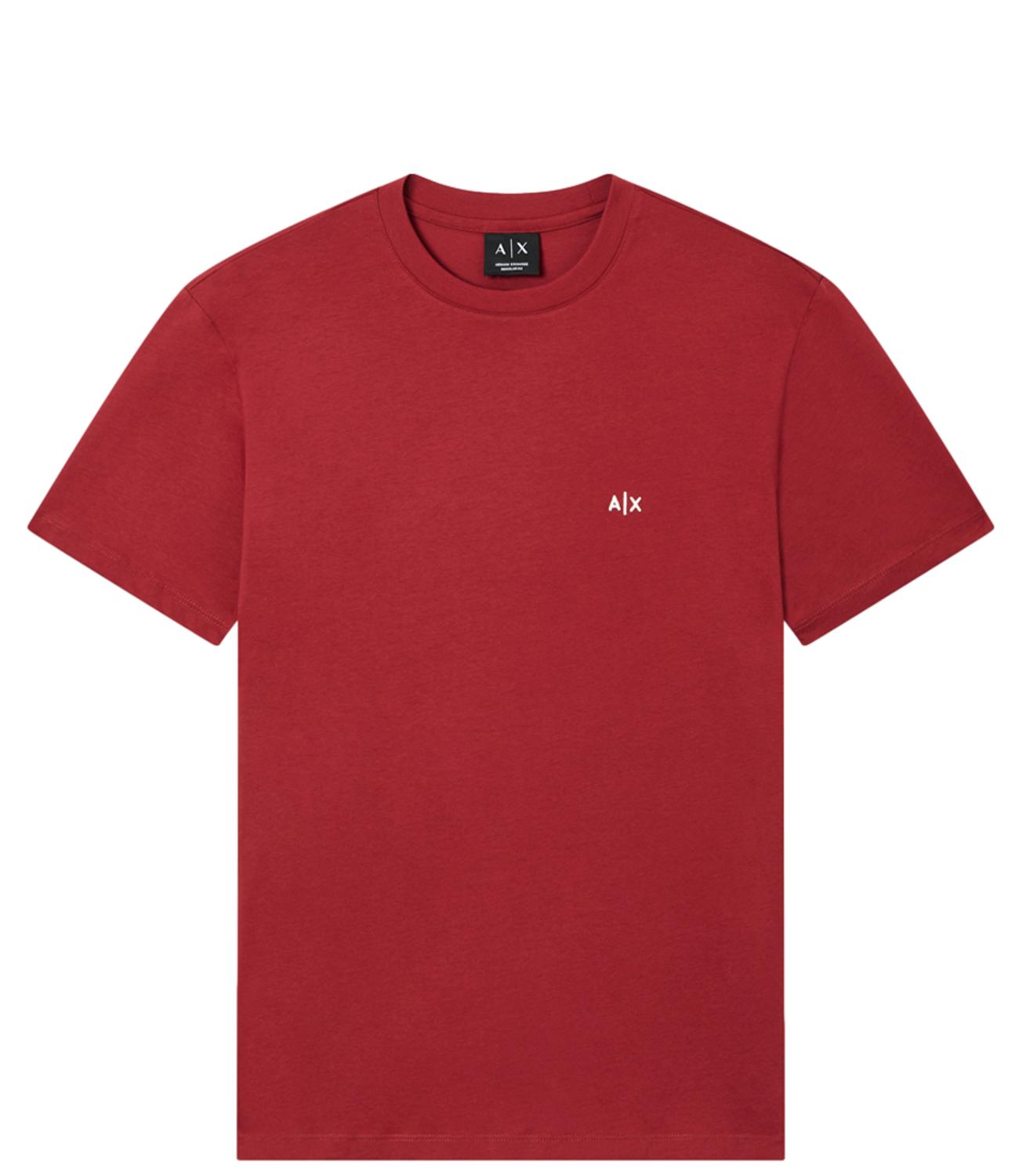 AX T-Shirt in jersey di cotone rosso uomo