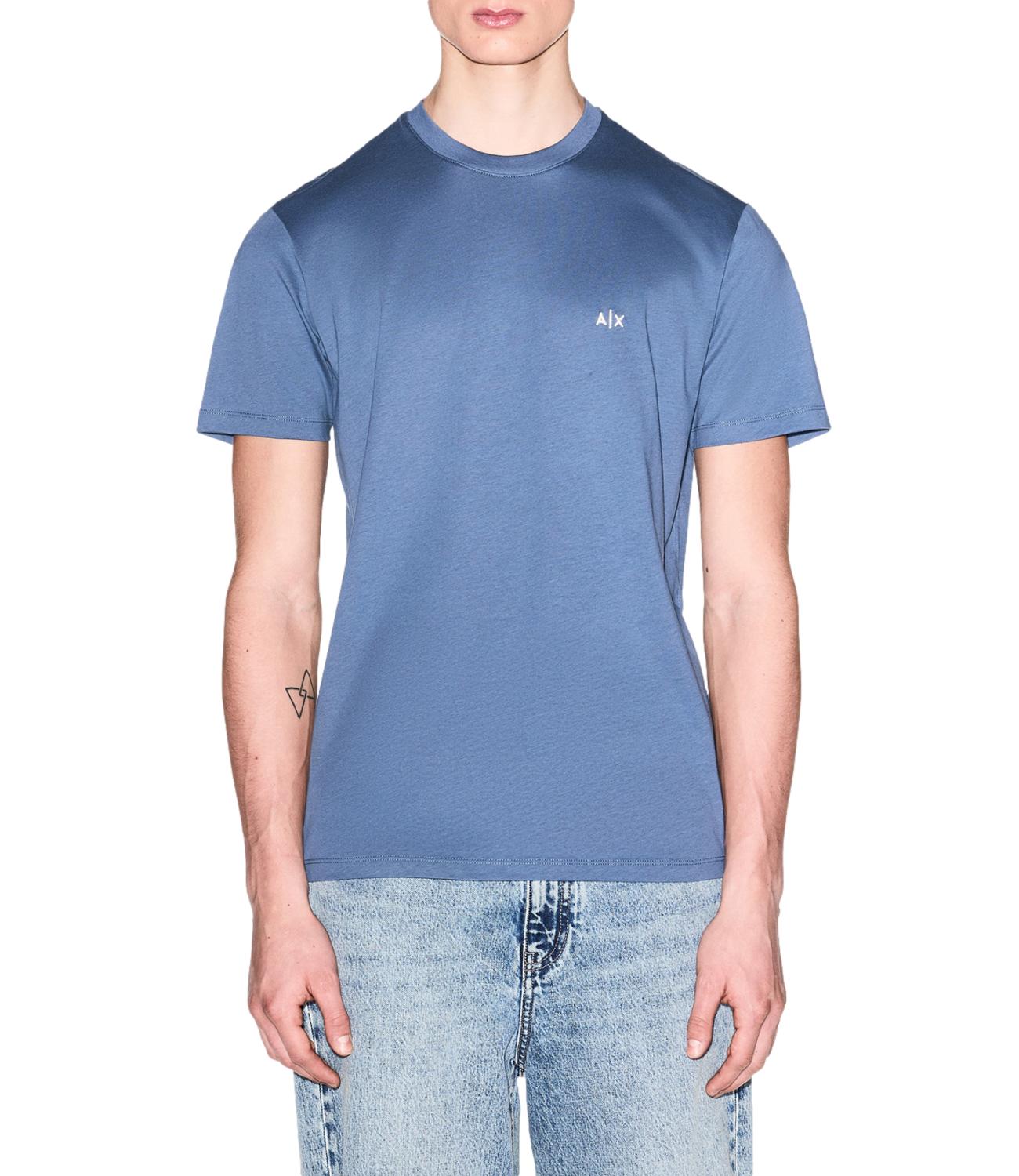 AX T-Shirt in jersey di cotone azzurro uomo