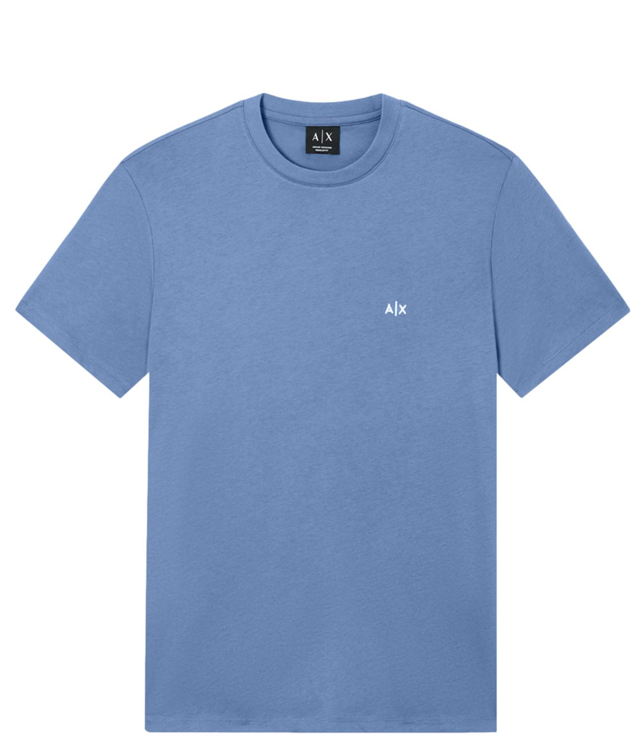 AX T-Shirt in jersey di cotone azzurro uomo