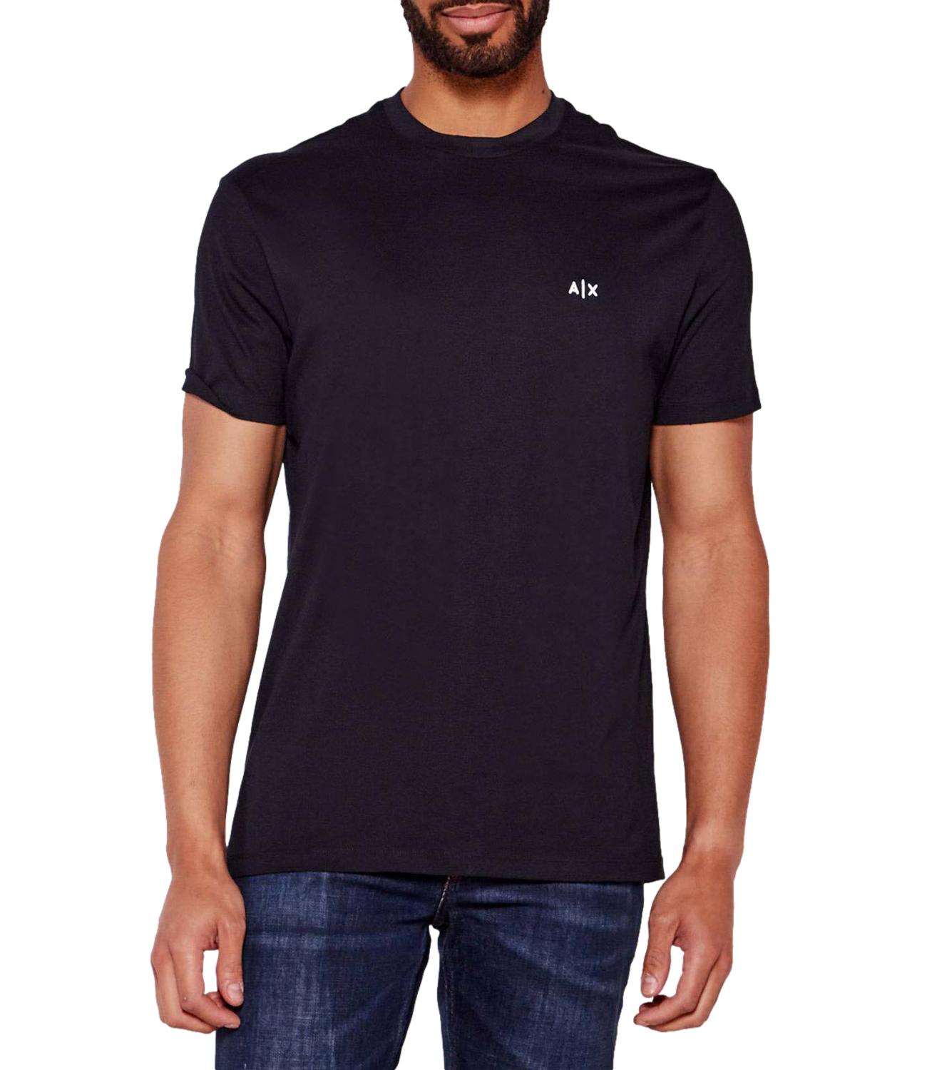 T-shirt blu navy con logo A|X Blu Navy Uomo