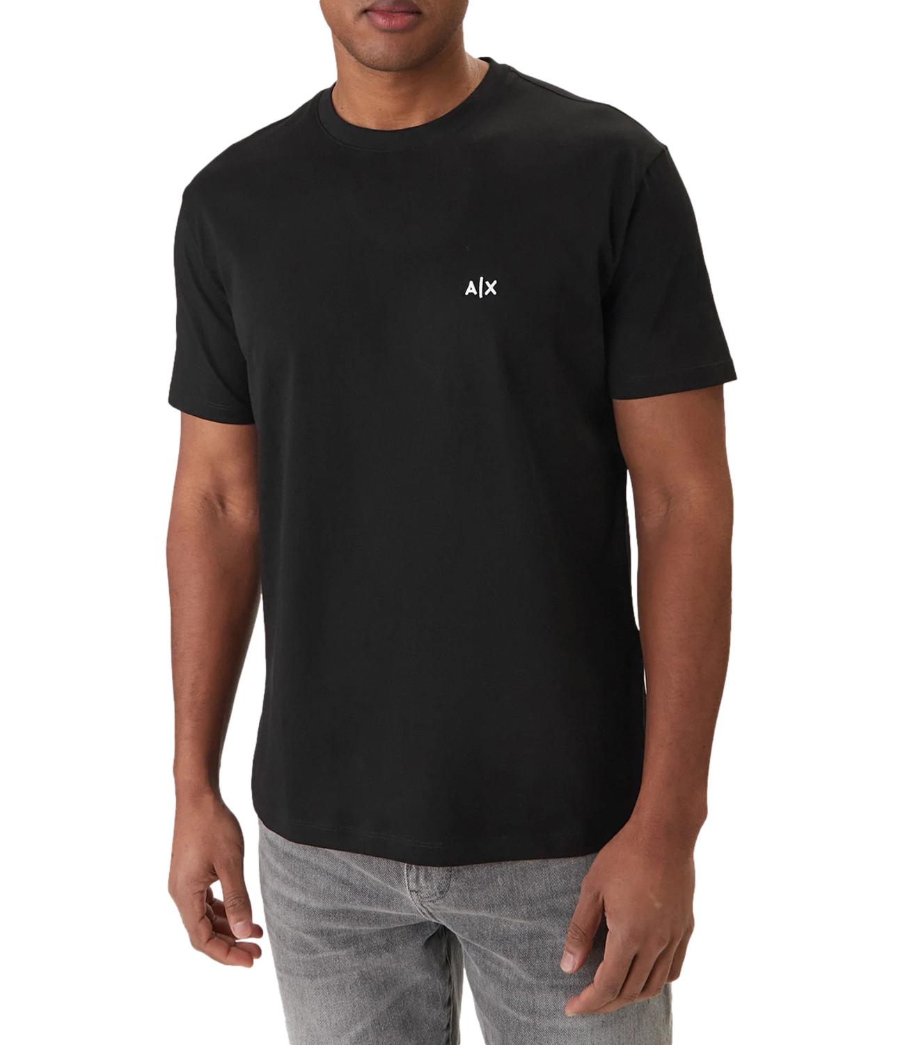T-shirt nera con logo A|X Nera Uomo