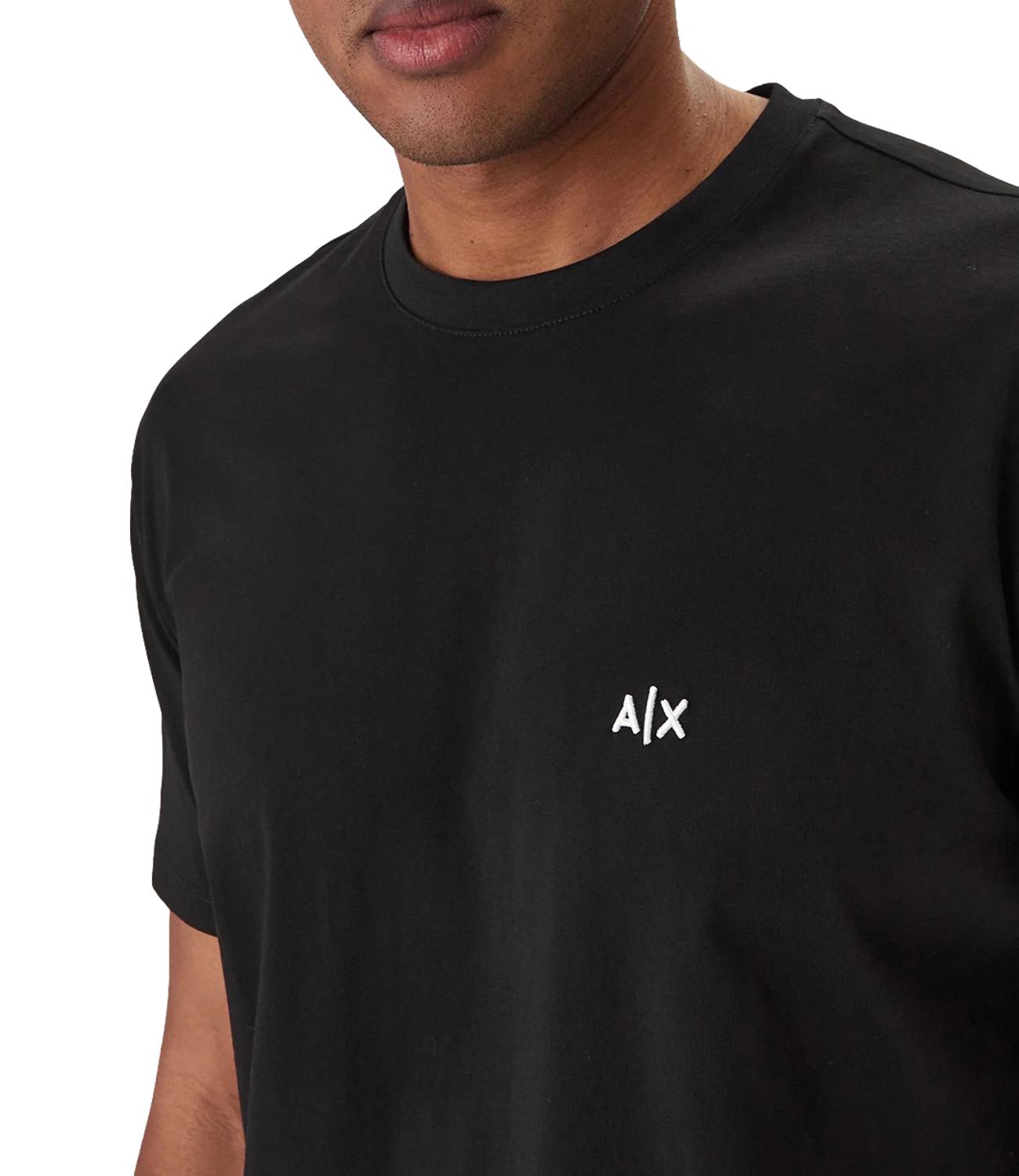T-shirt nera con logo A|X Nera Uomo