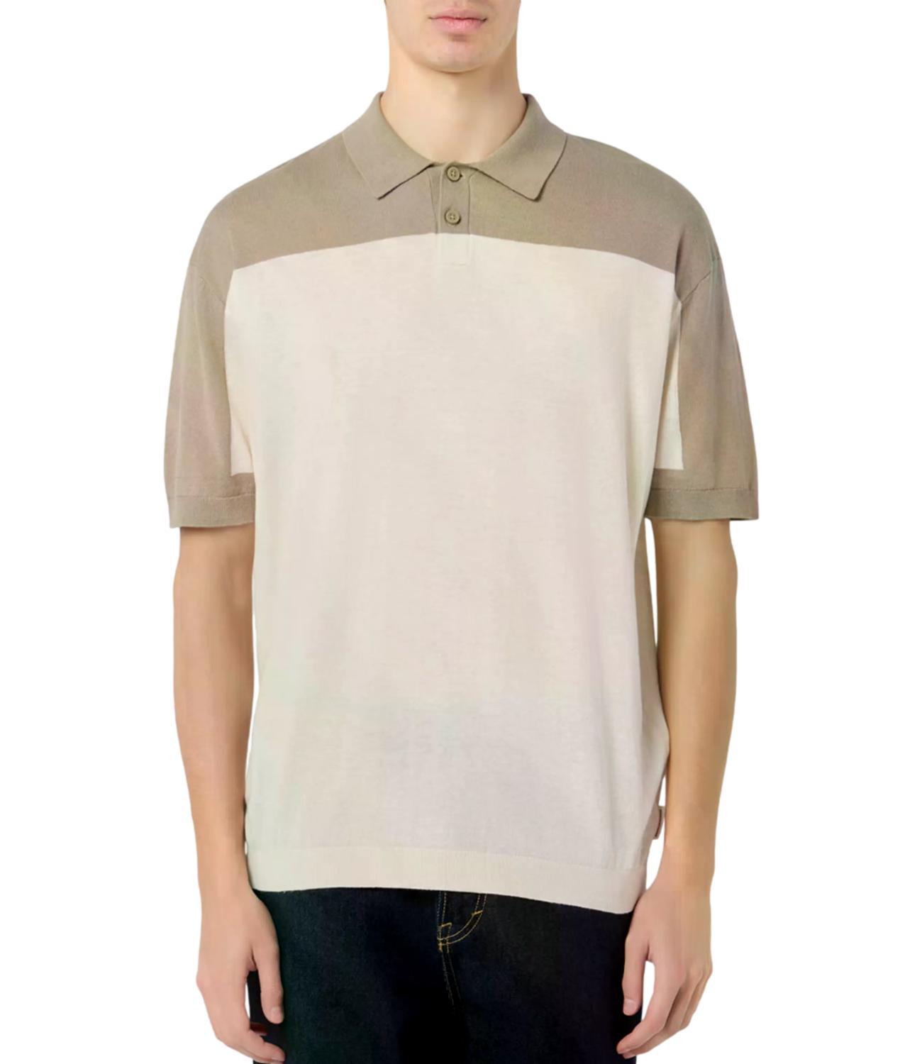 Polo in filo Armani Exchange bicolore Beige-Sabbia Uomo