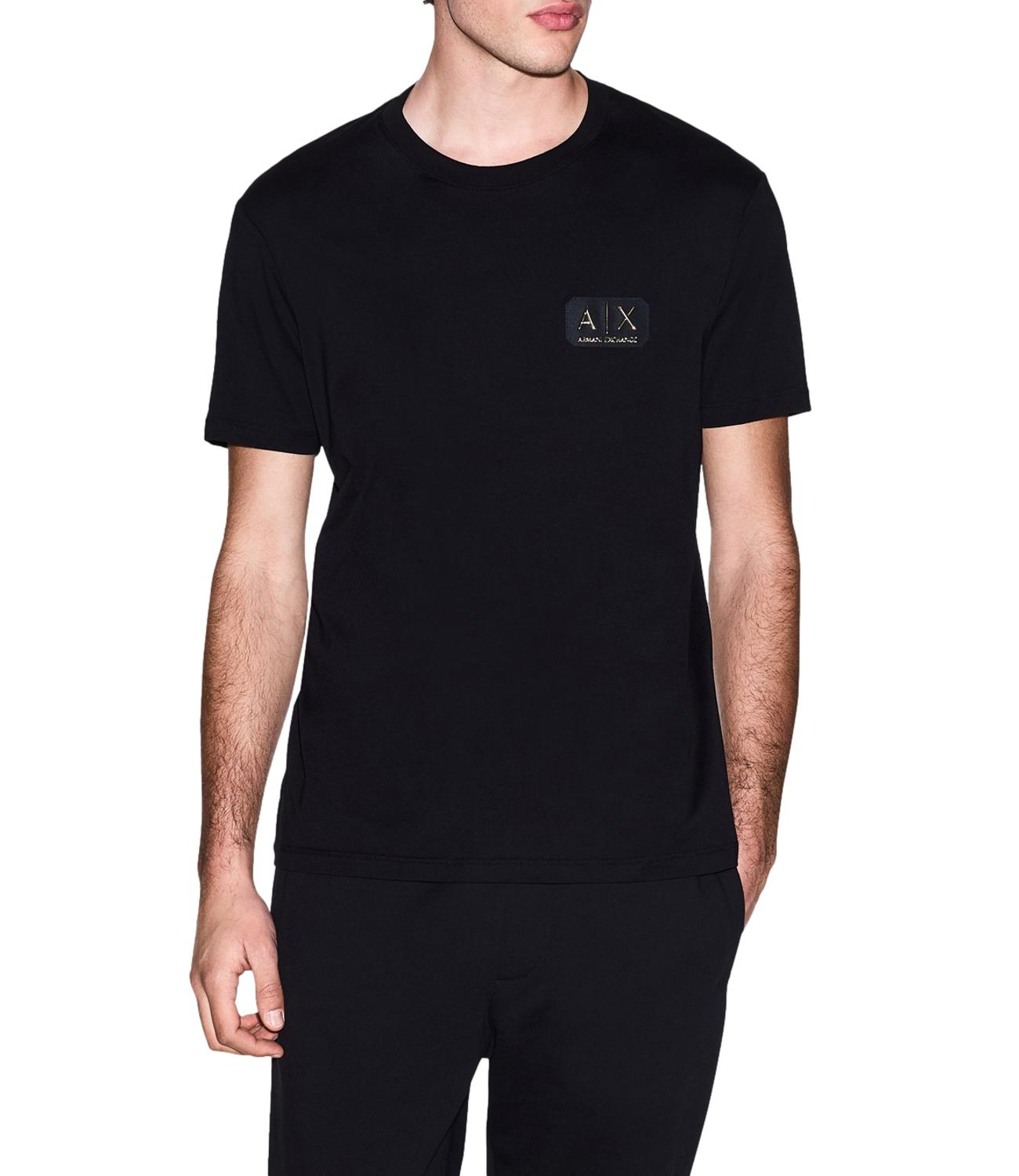 T-shirt Armani Exchange regular fit con patch logo dorata