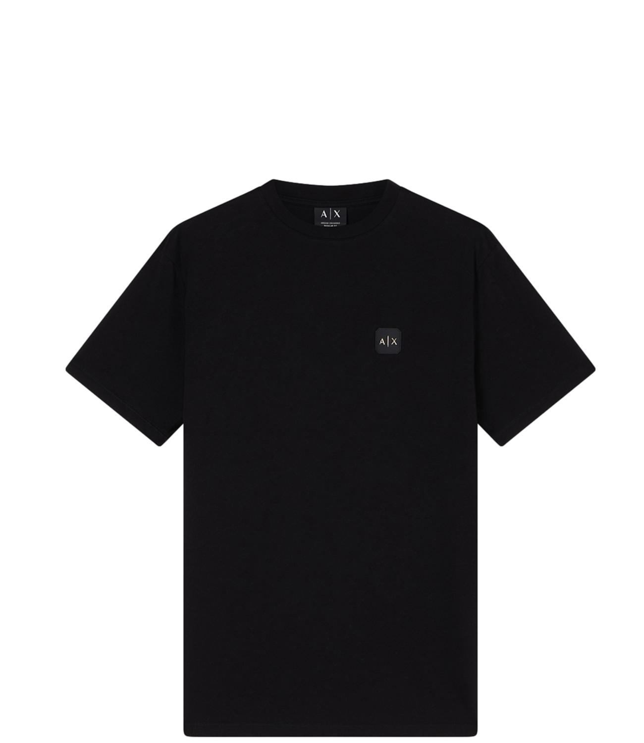 T-shirt Armani Exchange regular fit con patch logo dorata