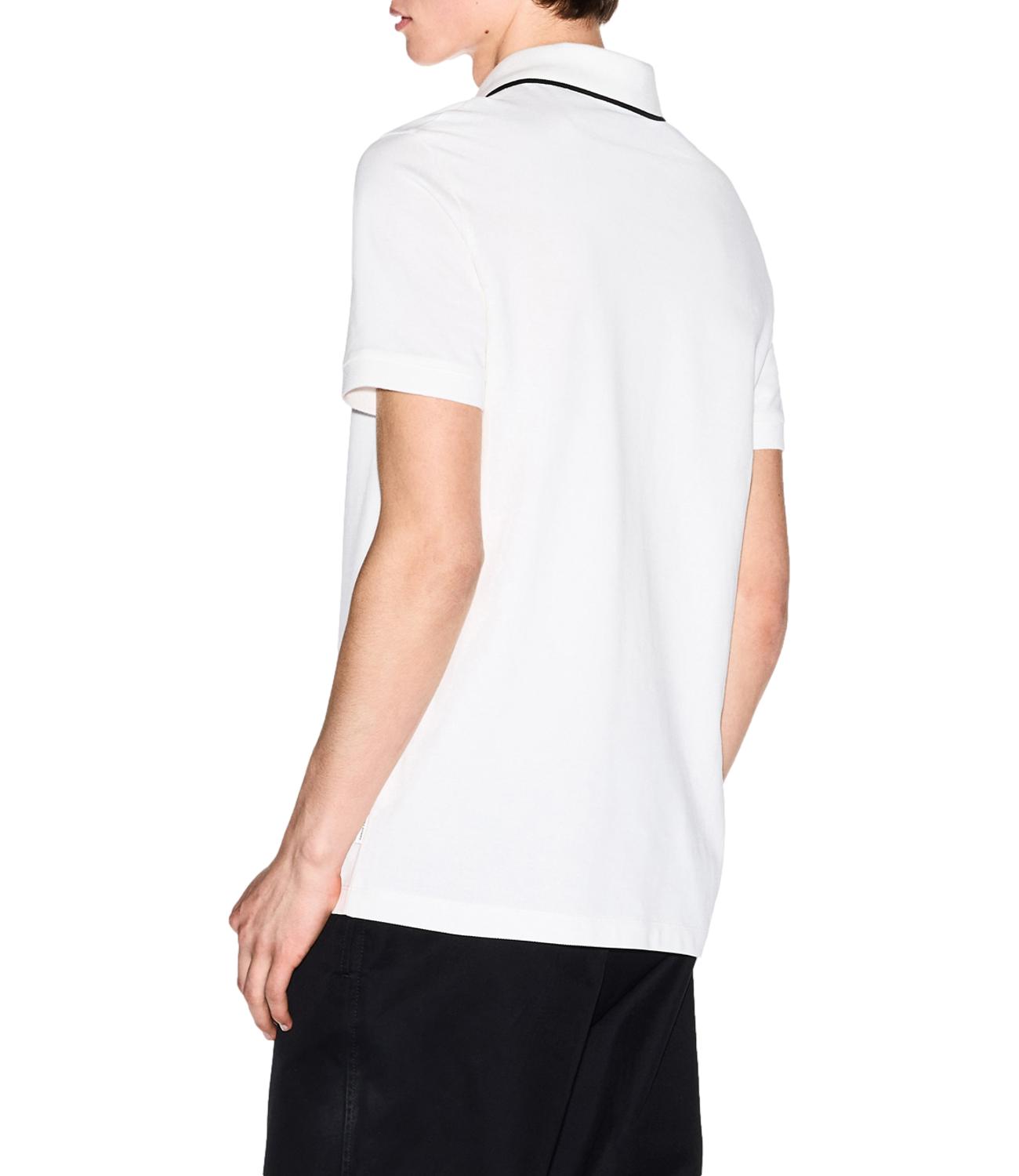 Polo Armani Exchange bianca con profili a contrasto e logo A|X Uomo