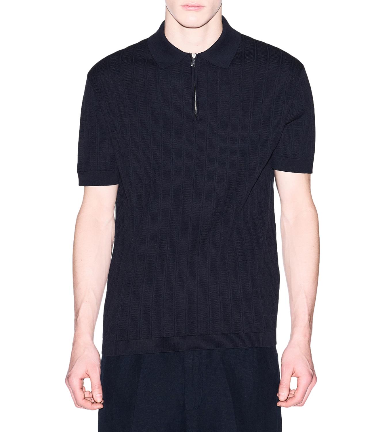 Armani Exchange Polo blu in misto cotone regular fit