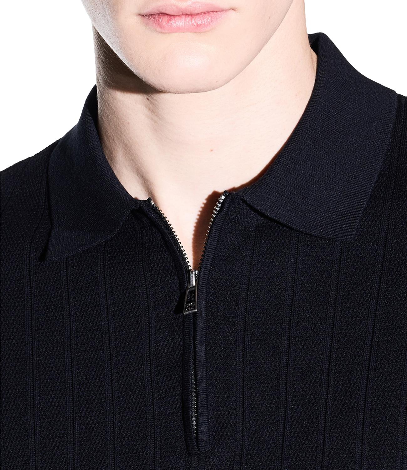 Armani Exchange Polo blu in misto cotone regular fit