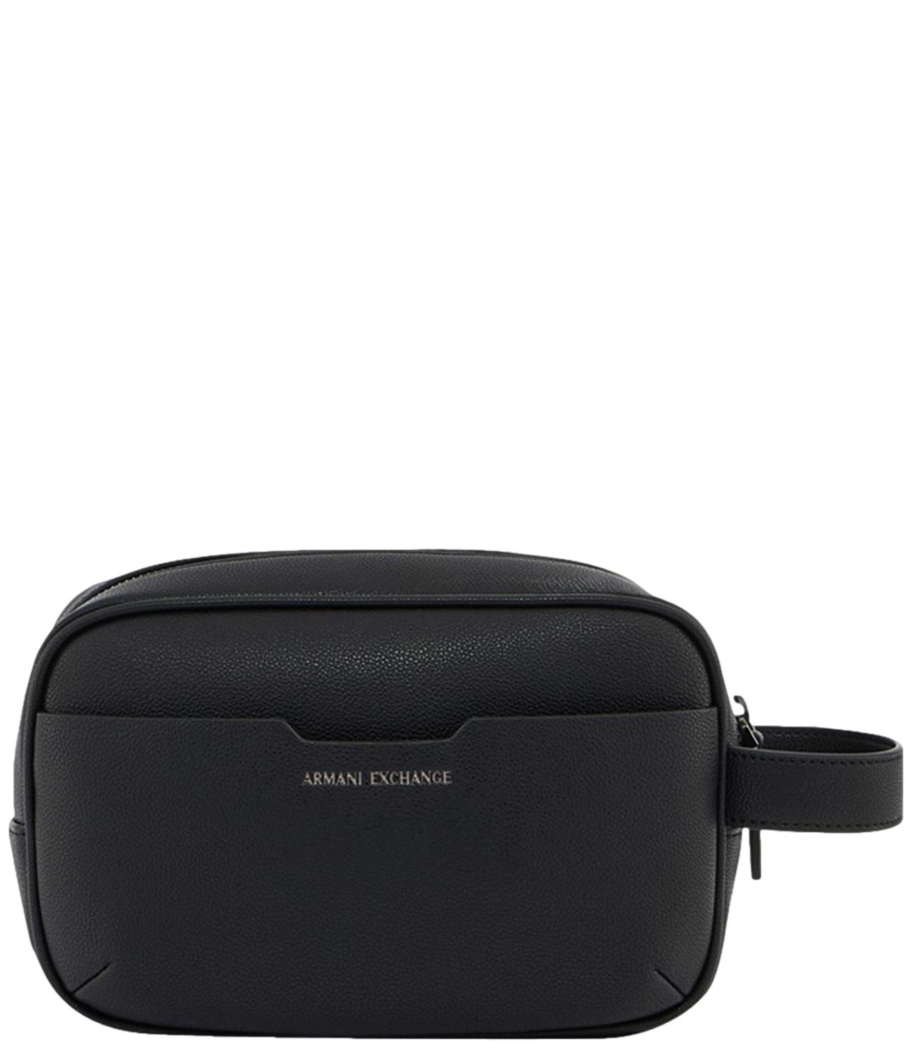 Armani Exchange Washbags in tessuto tecnico Nera Uomo