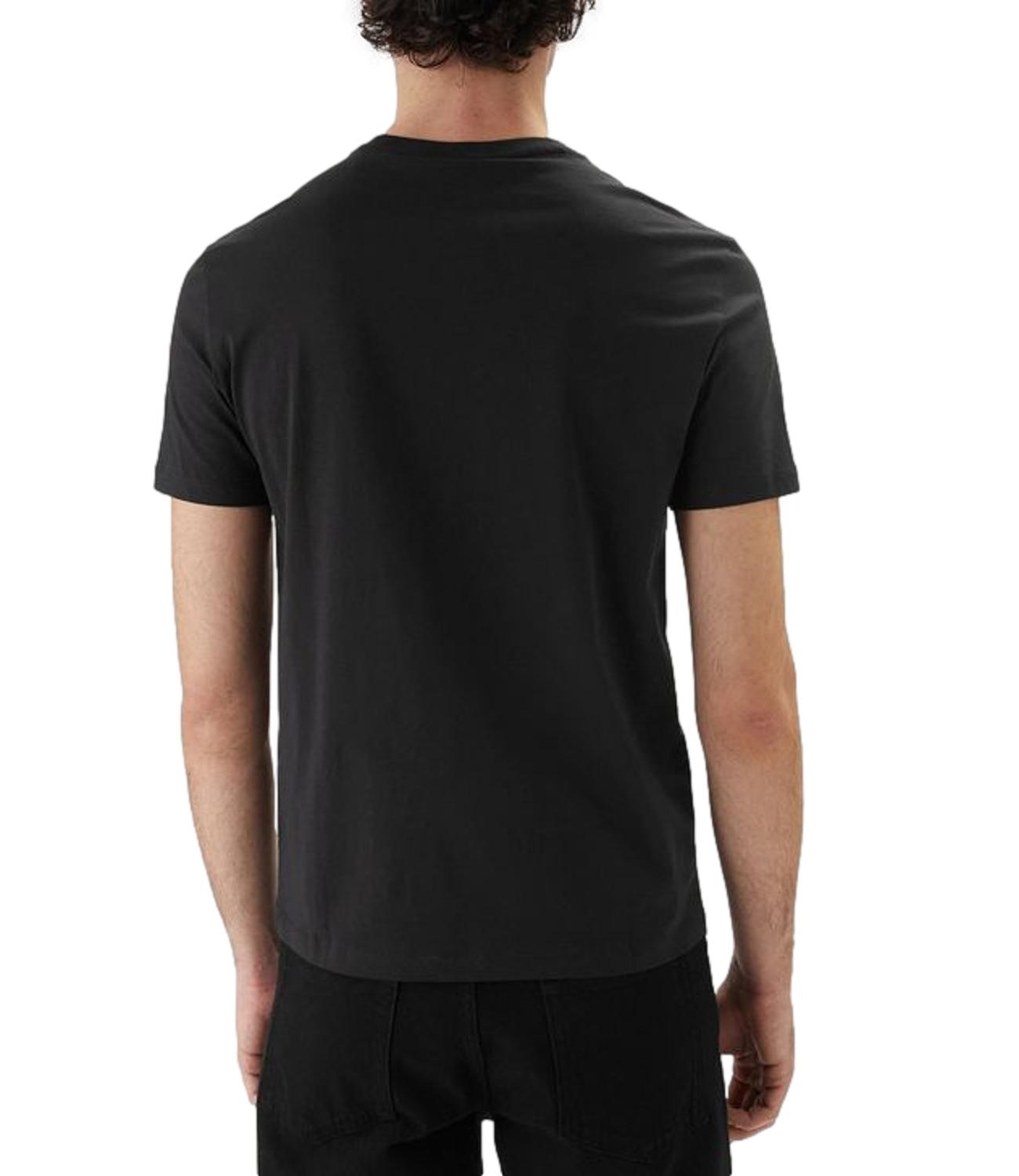 T-shirt Armani Exchange Blu navy con logo A|X frontale Uomo