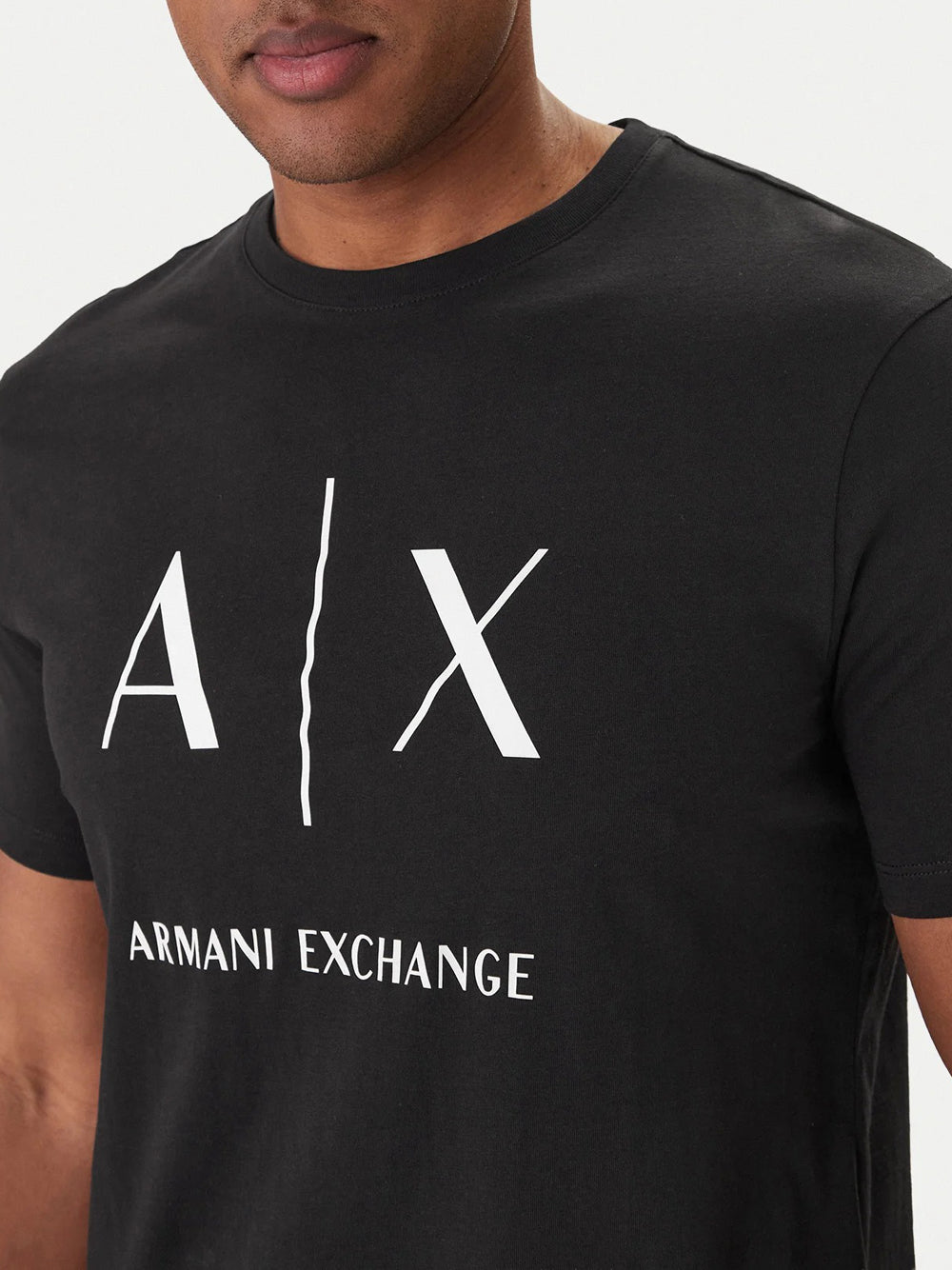 AX T-shirt in jersey con logo nero uomo