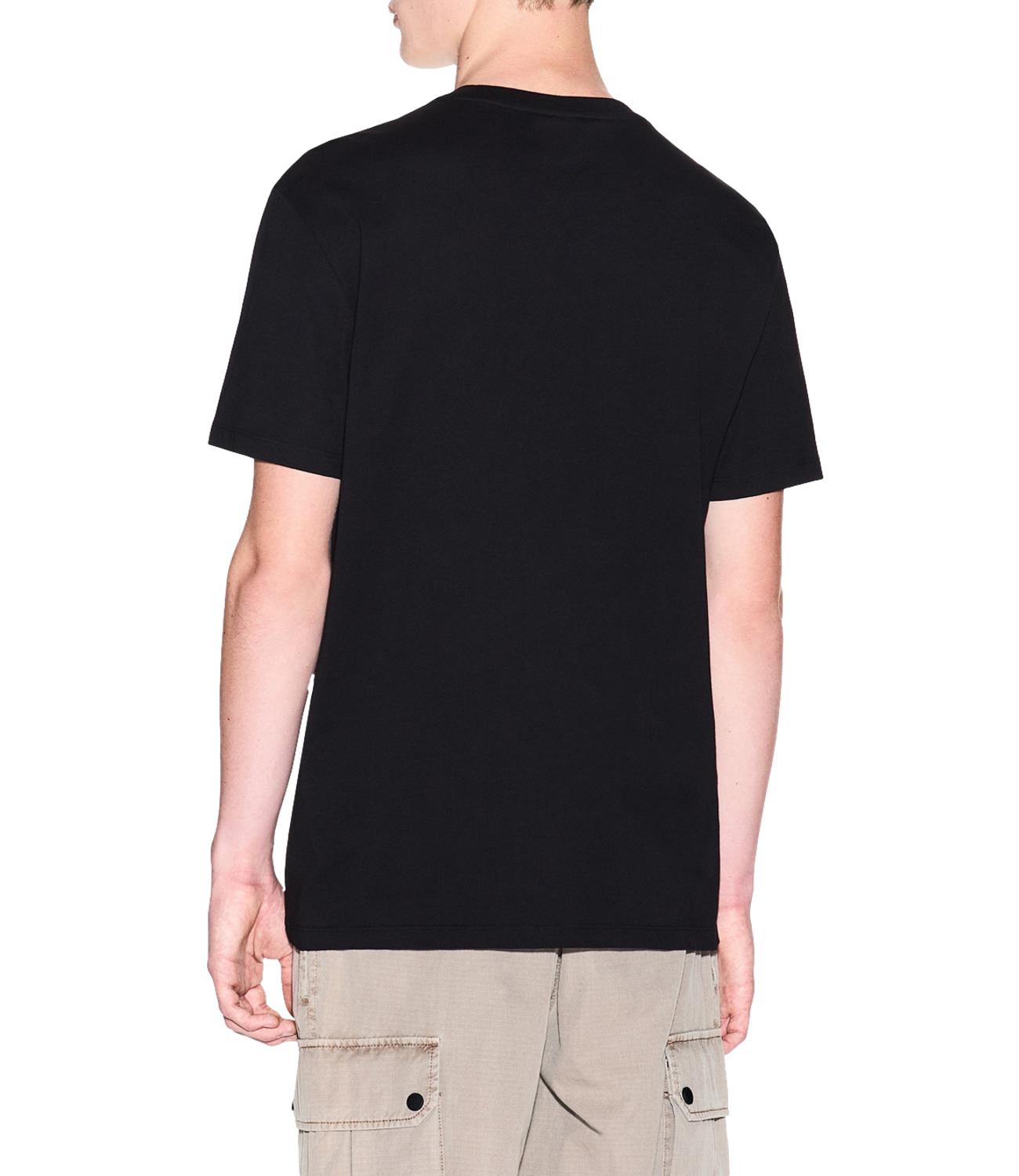 T-shirt Armani Exchange Nera con logo lettering gold Uomo