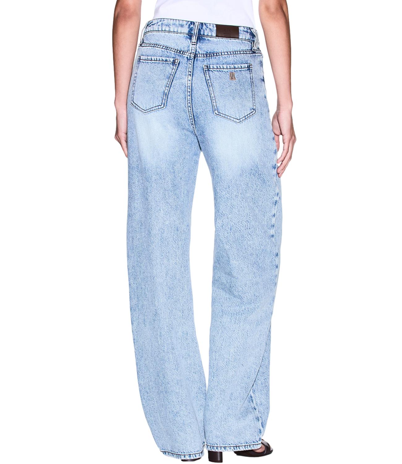 Jeans donna wide leg a vita alta in denim chiaro Donna