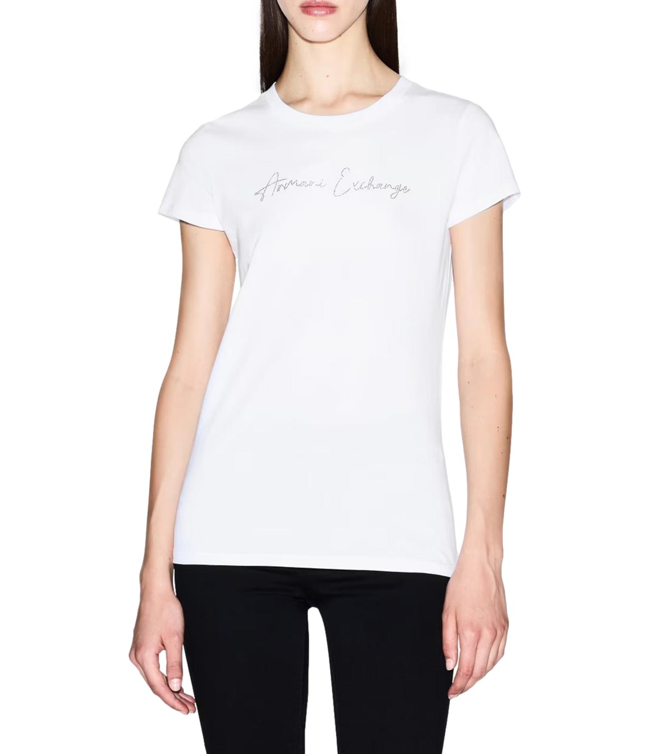 T-shirt Armani Exchange con logo signature Bianca Donna