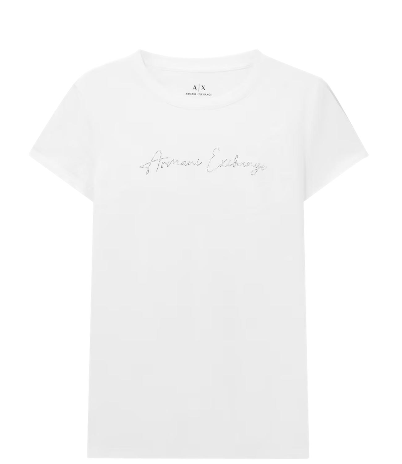 T-shirt Armani Exchange con logo signature Bianca Donna