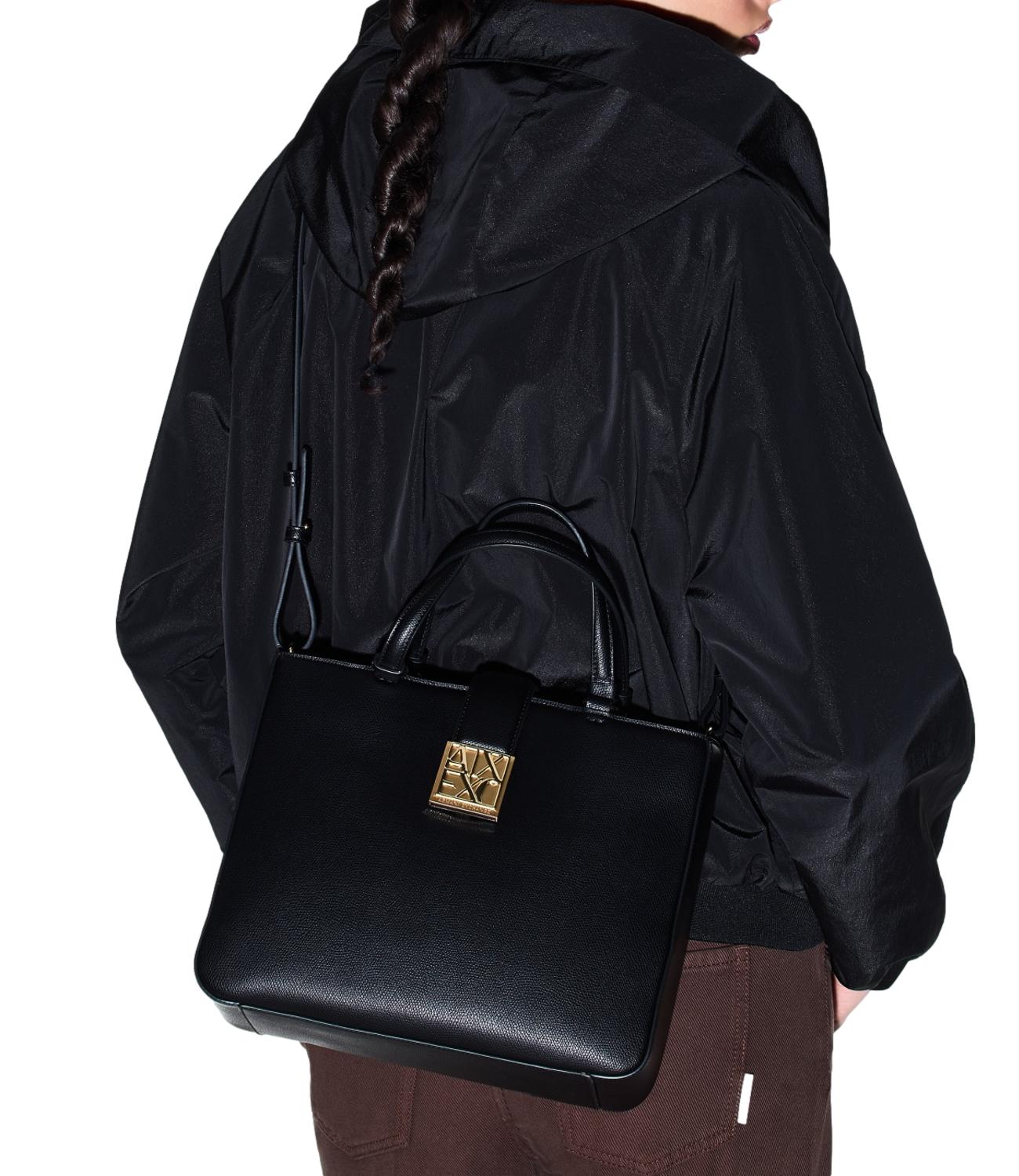 Armani Exchange Shopping Bag nero donna