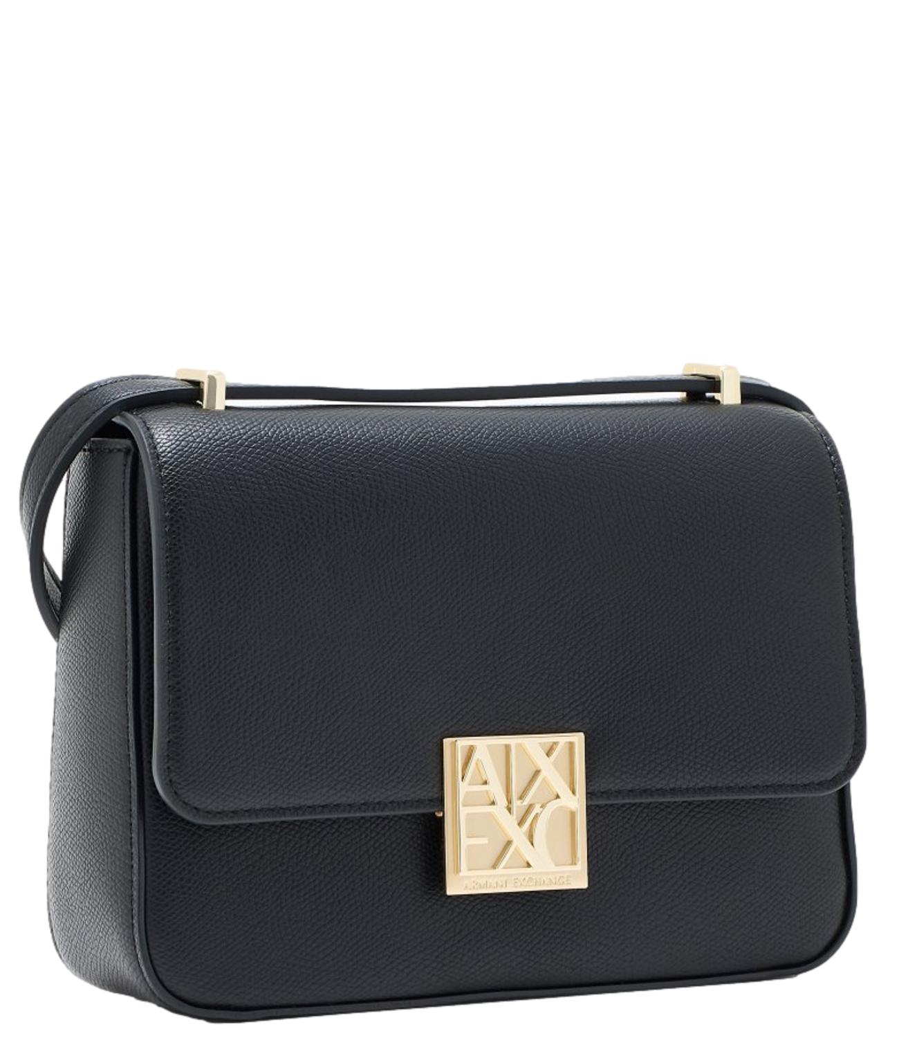 Borsa a tracolla Armani Exchange con logo A|X Nera Donna