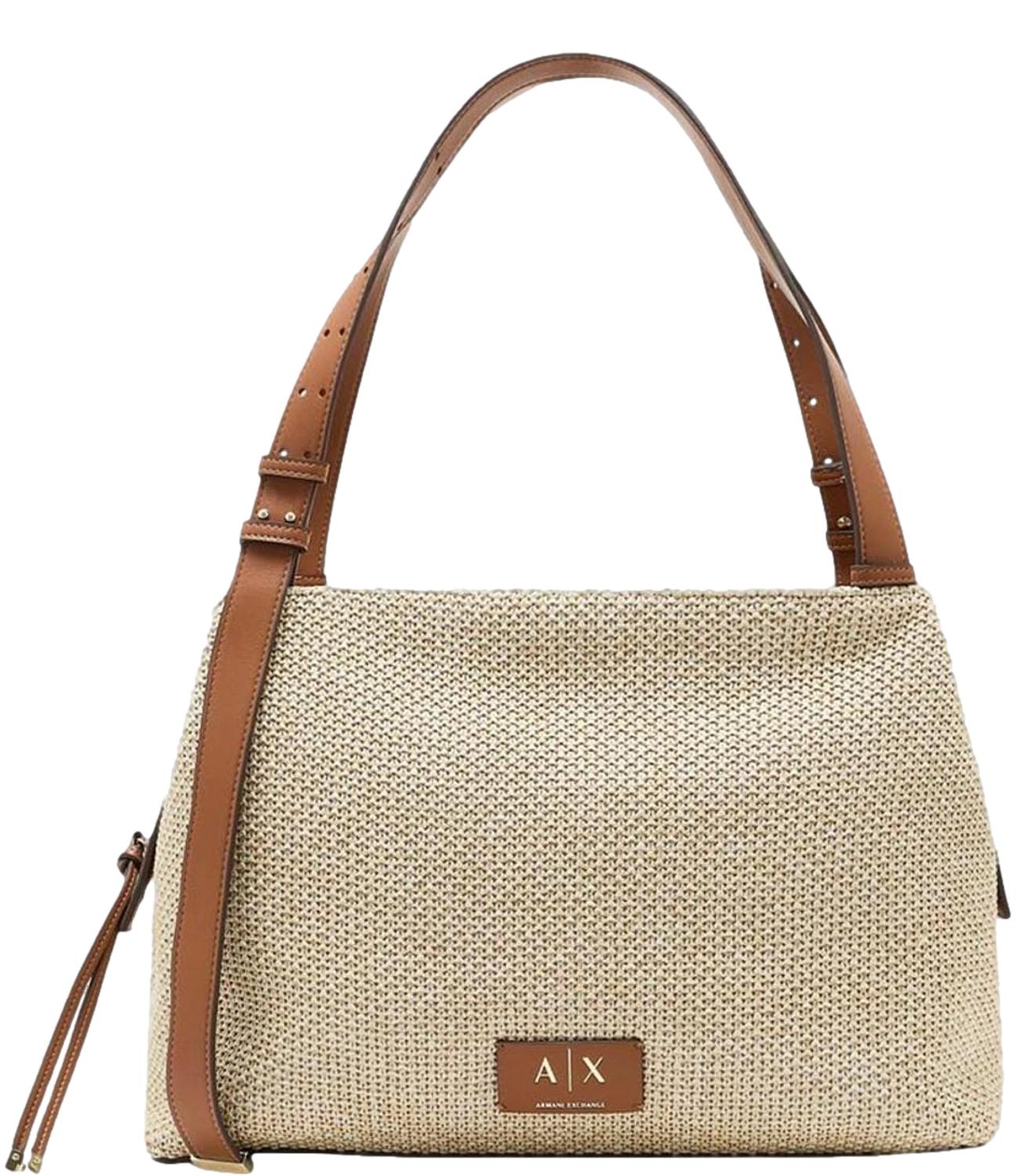 AX Mini Borsa a Spalla Strutturata Beige Donna
