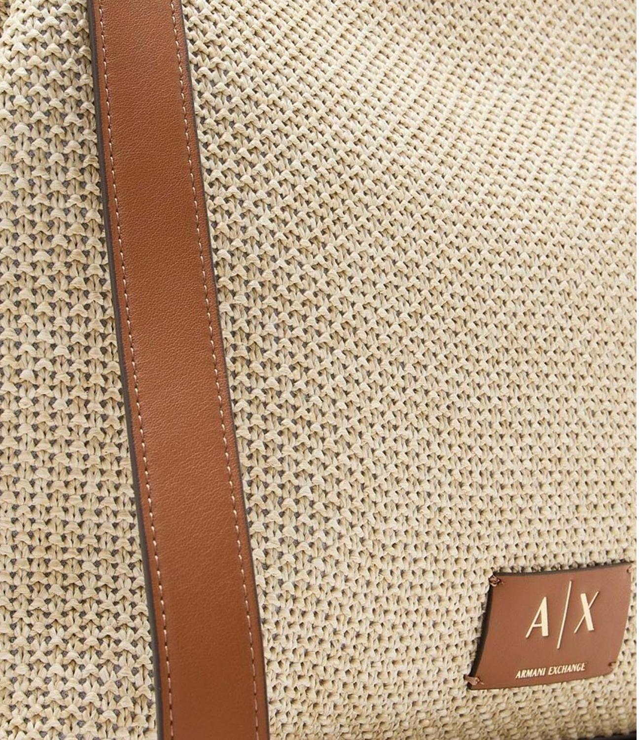 AX Mini Borsa a Spalla Strutturata Beige Donna