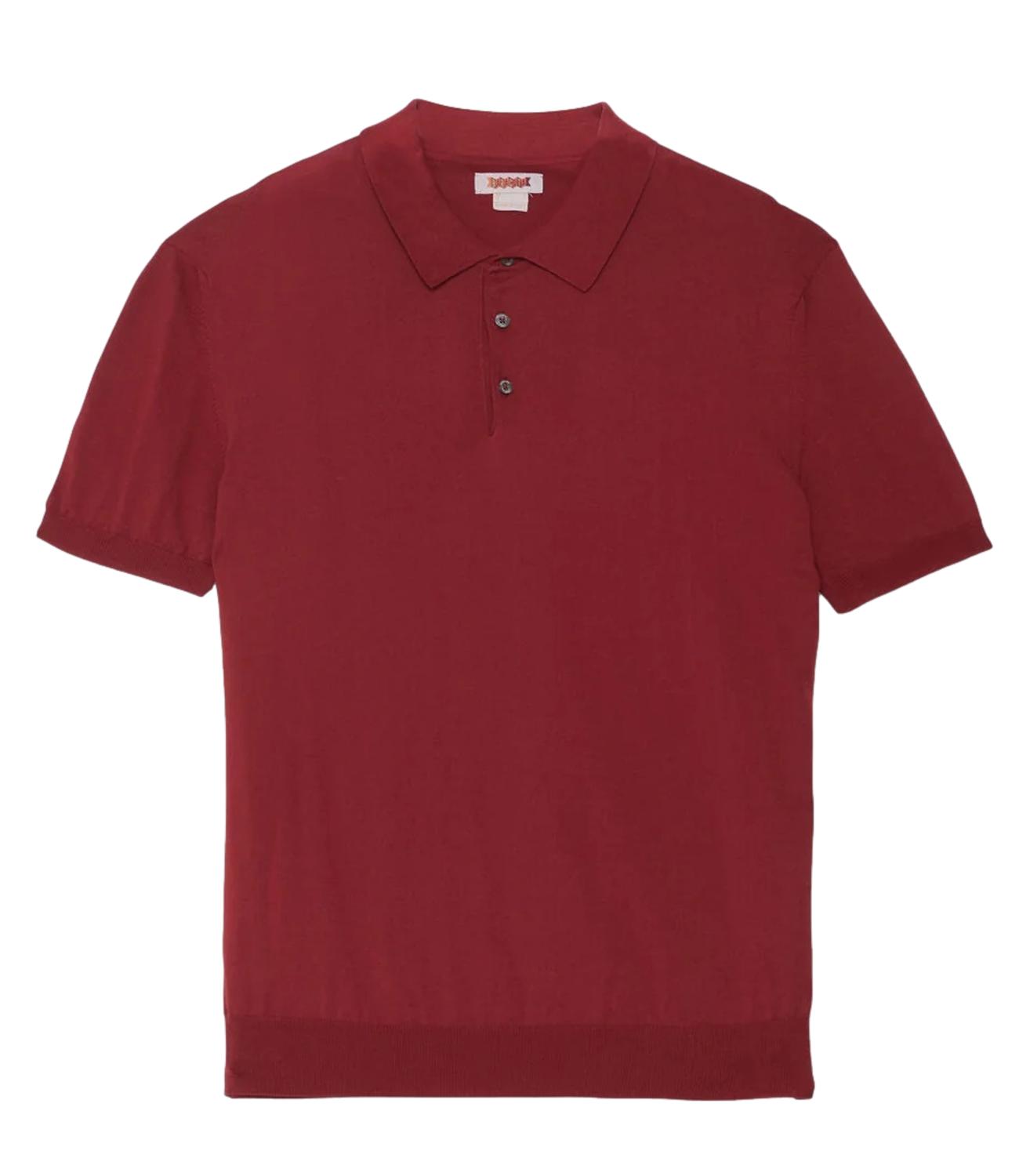Ss Polo Knit oxblood