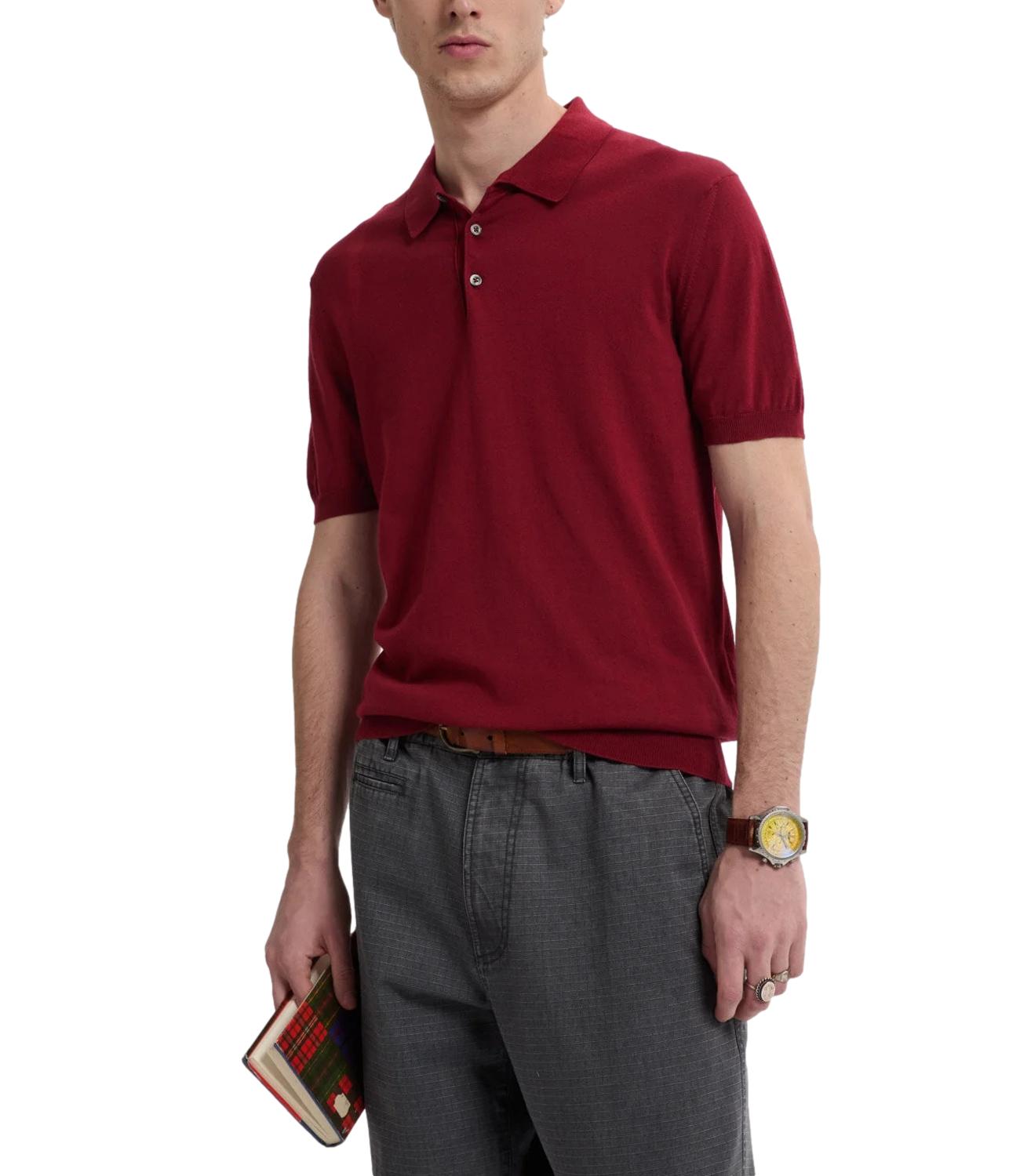 Ss Polo Knit oxblood