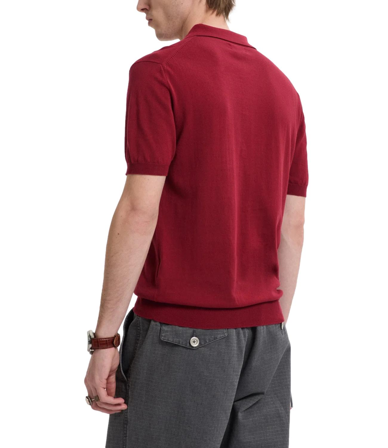 Ss Polo Knit oxblood