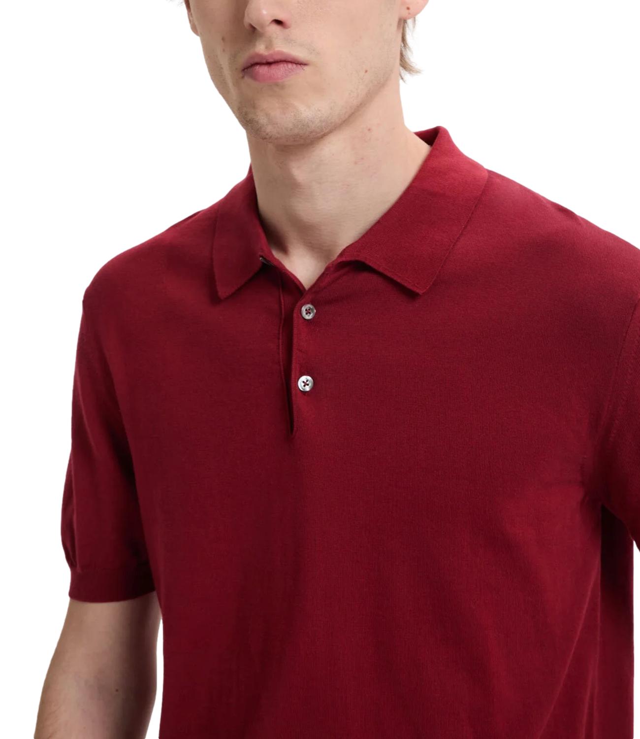 Ss Polo Knit oxblood