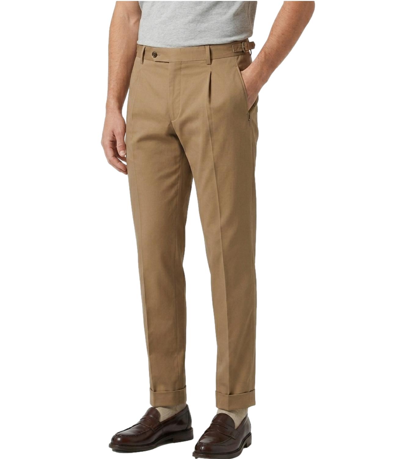 Pantalone Berwich PU19RETROCRASOSILK Uomo - Tobacco