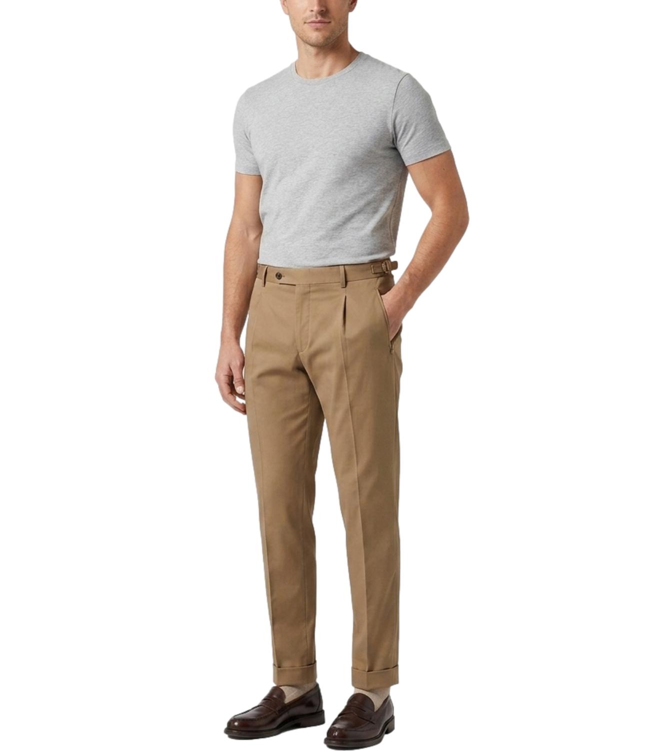 Pantalone Berwich PU19RETROCRASOSILK Uomo - Tobacco