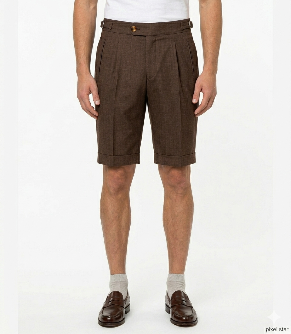 Bermuda Berwich PU19RETROGURKHASHORTVB101 Uomo - Brown