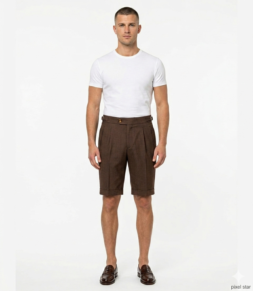 Bermuda Berwich PU19RETROGURKHASHORTVB101 Uomo - Brown