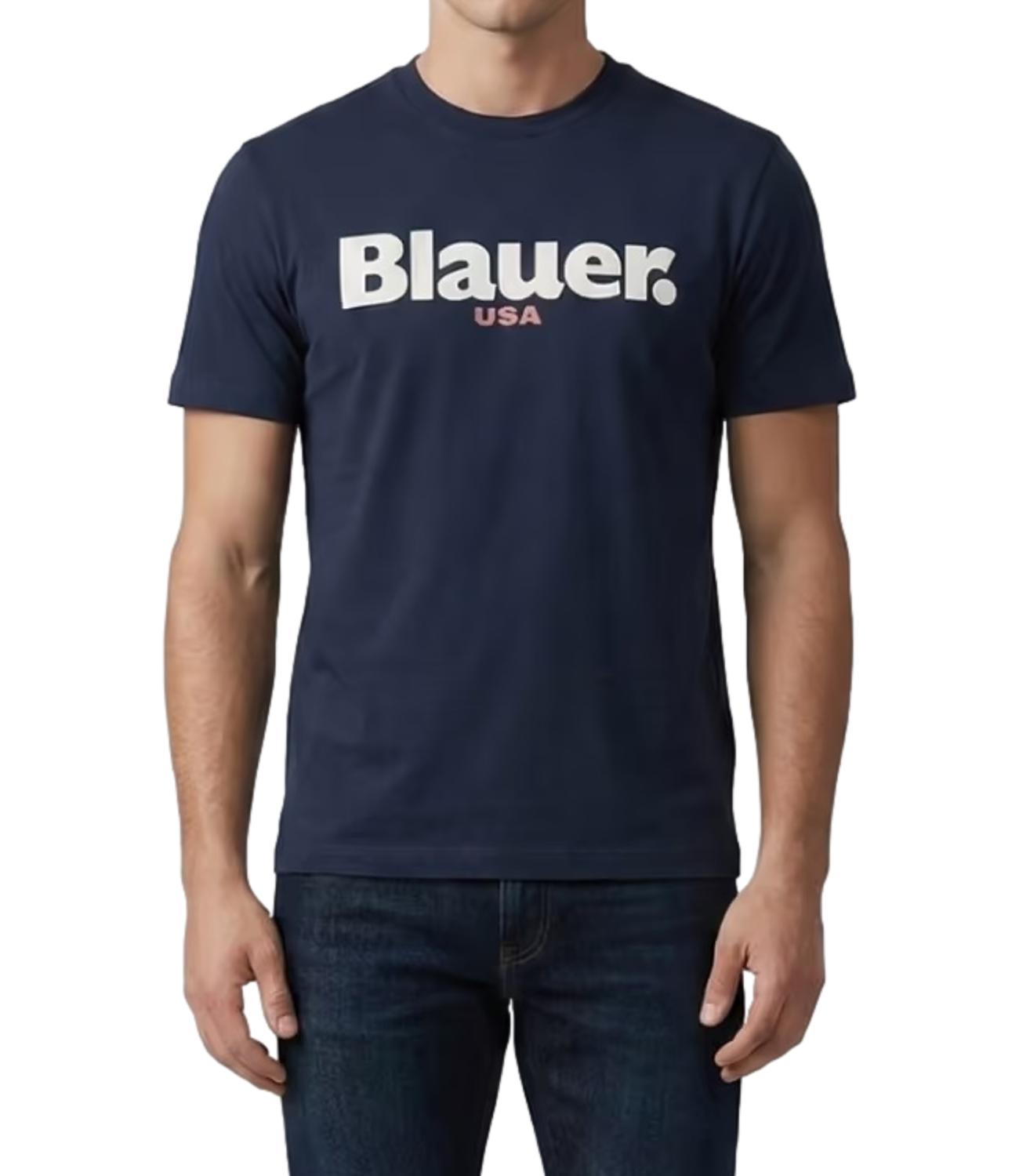 Blauer T-shirt ERNST Blu Uomo