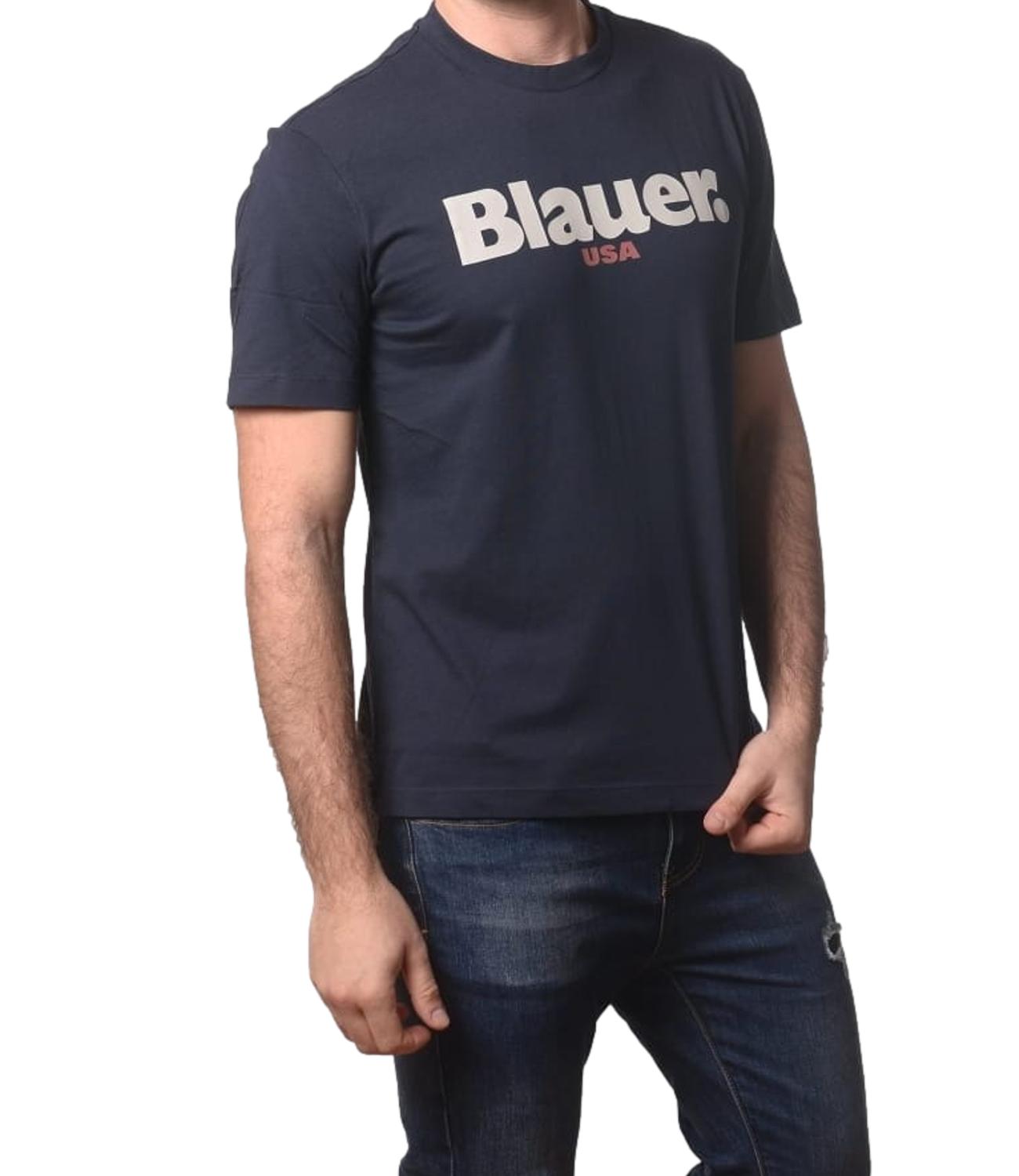 Blauer T-shirt ERNST Blu Uomo