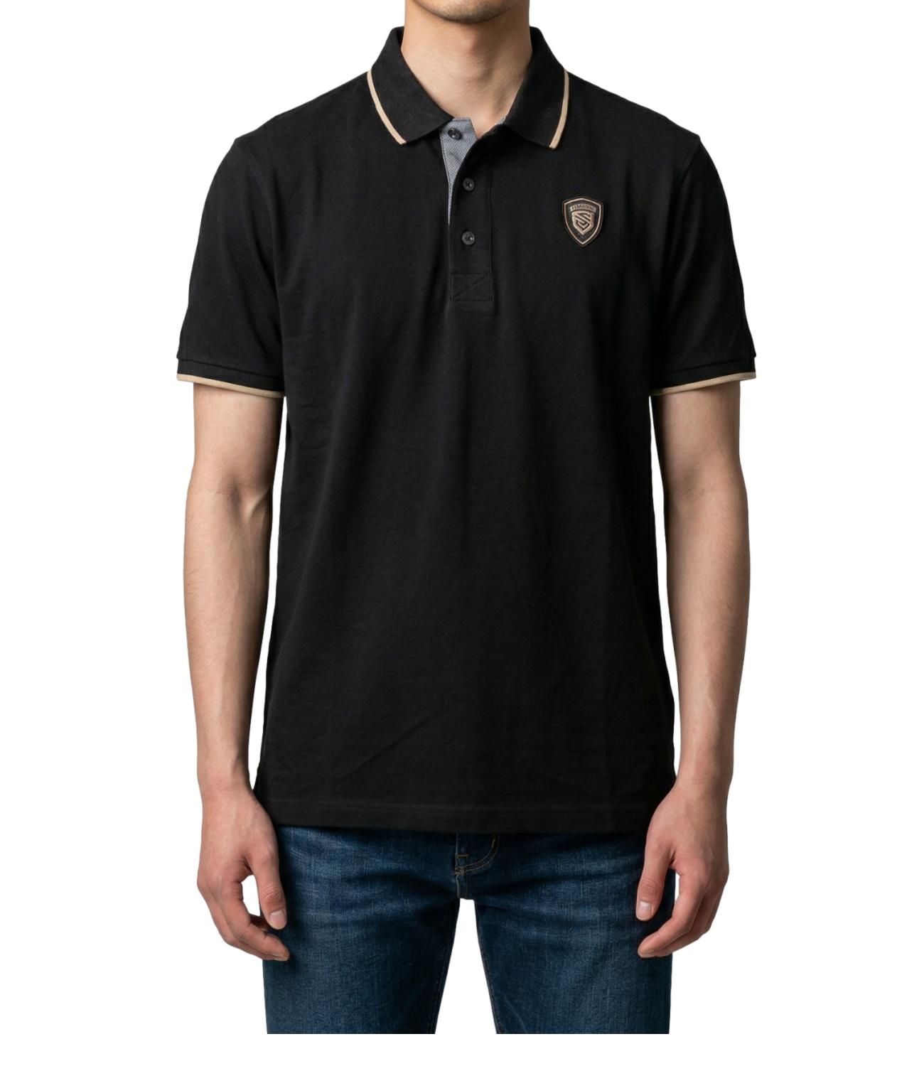 Blauer Polo Damon Nero Uomo