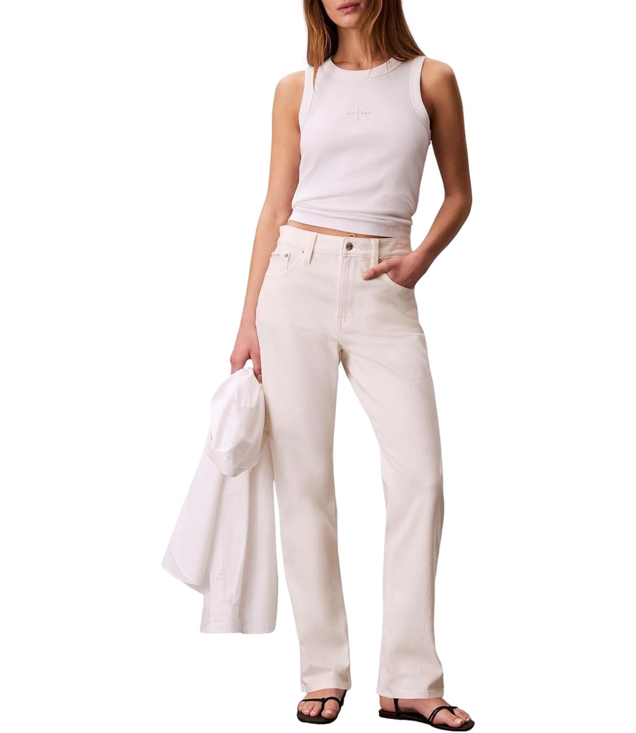 Jeans Calvin Klein LV047F712G Donna - Asn Chalk White