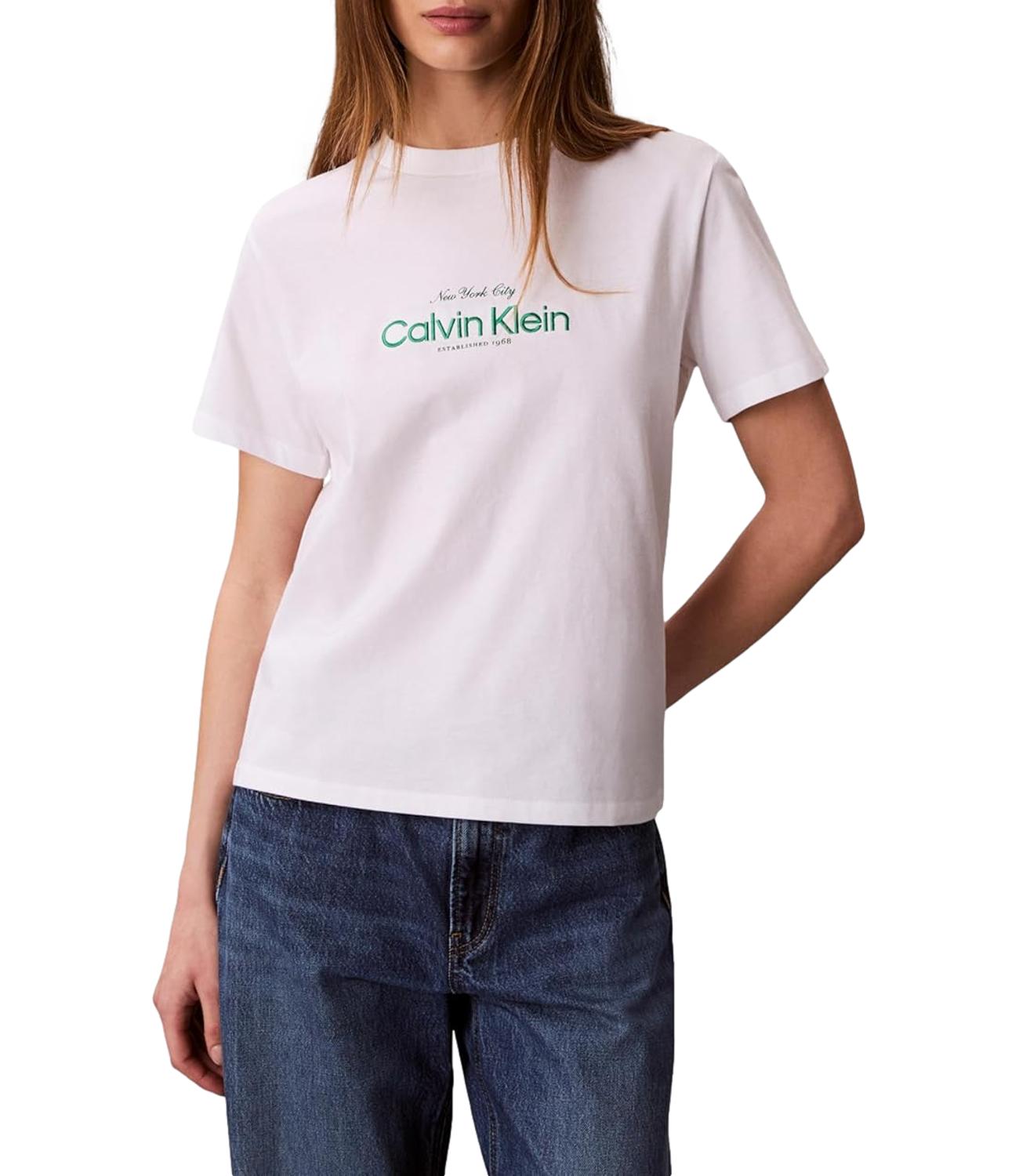 T-Shirt Calvin Klein LV047F810G Donna - Yaf Bright White