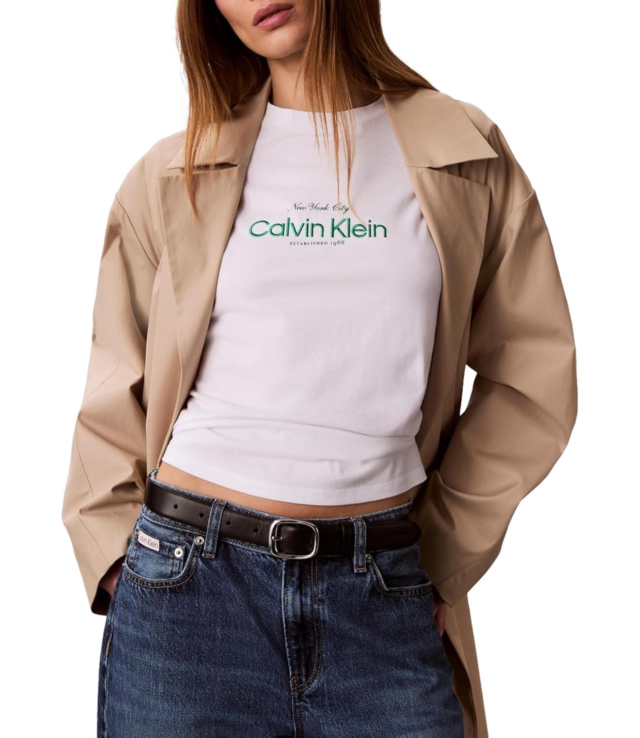 T-Shirt Calvin Klein LV047F810G Donna - Yaf Bright White