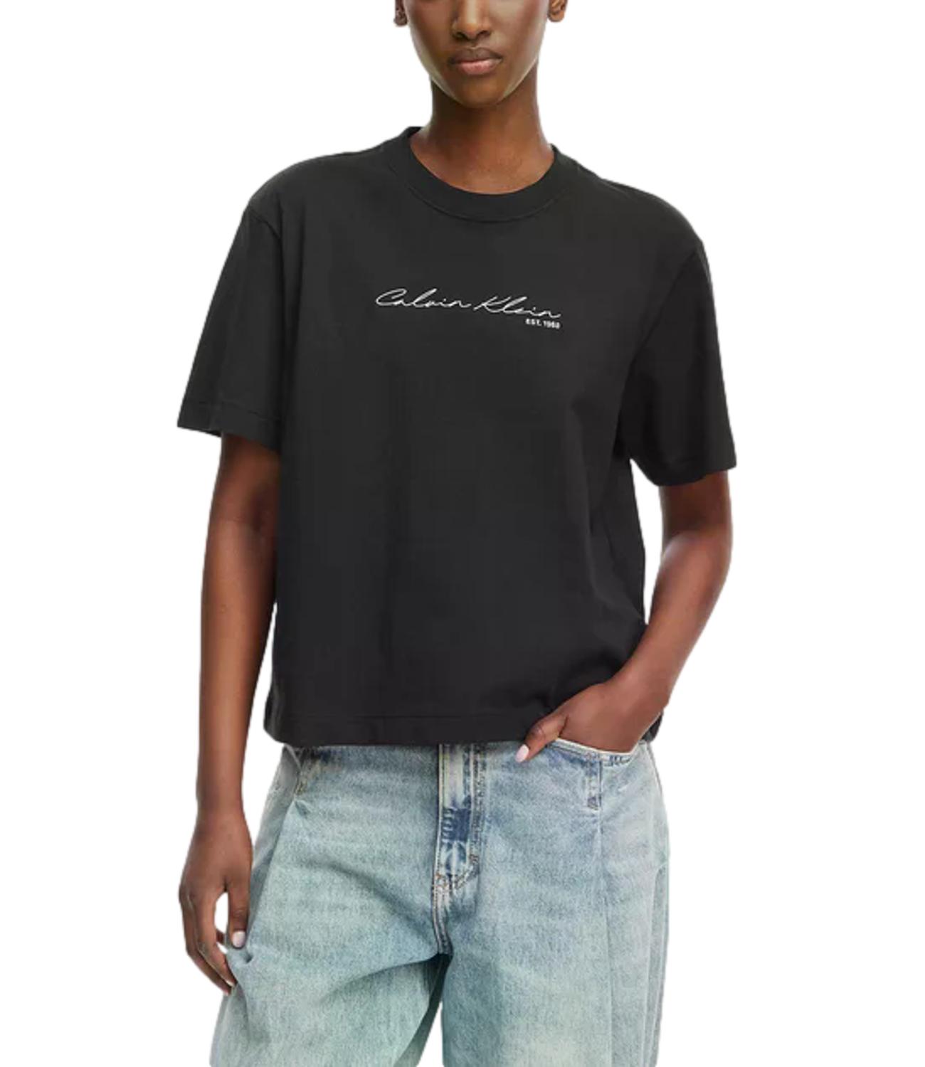 T-Shirt Calvin Klein LV047F820G Donna - Black